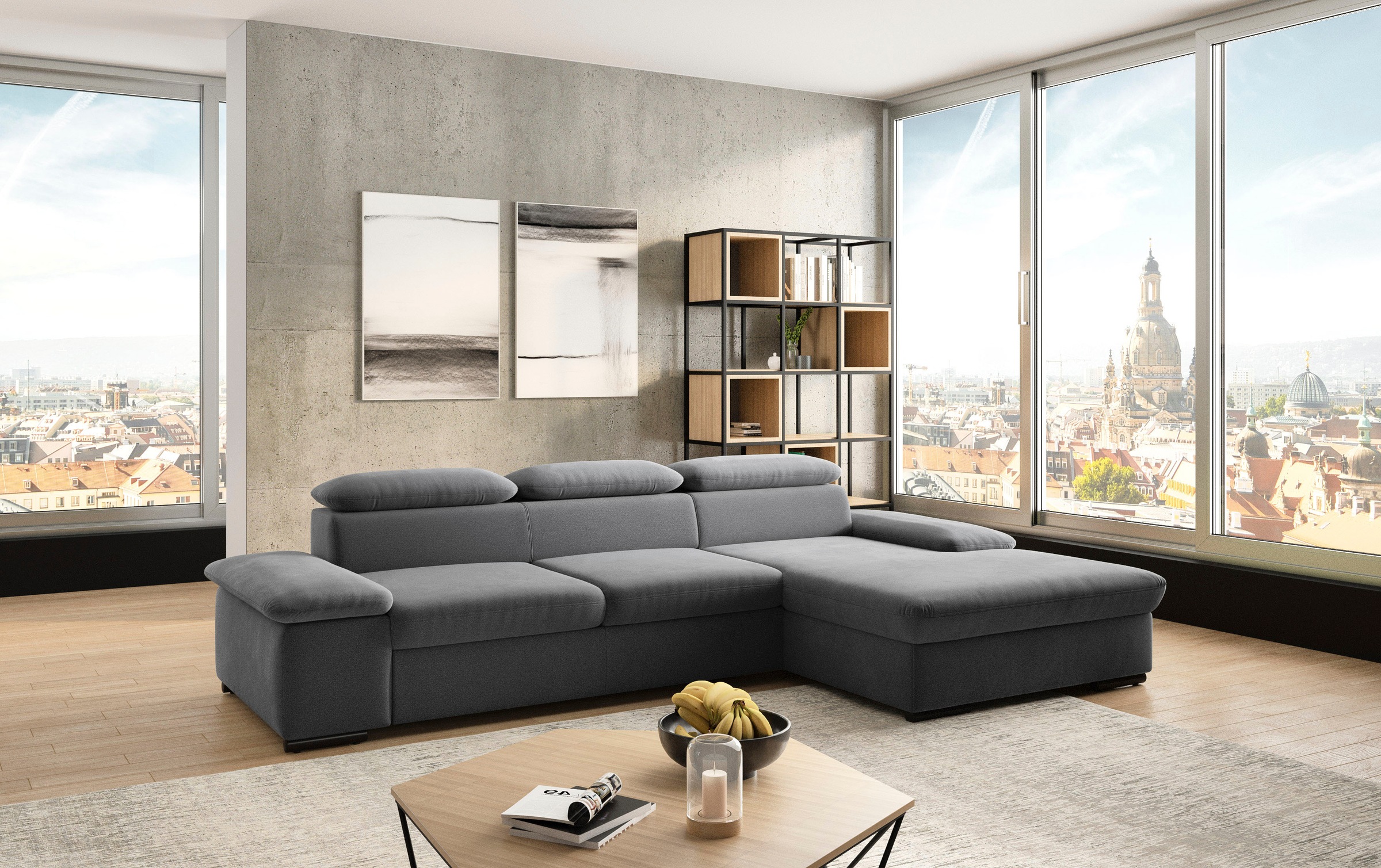 sit&more Ecksofa »Alcudia L-Form«, wahlweise mit Bettfunktion günstig online kaufen