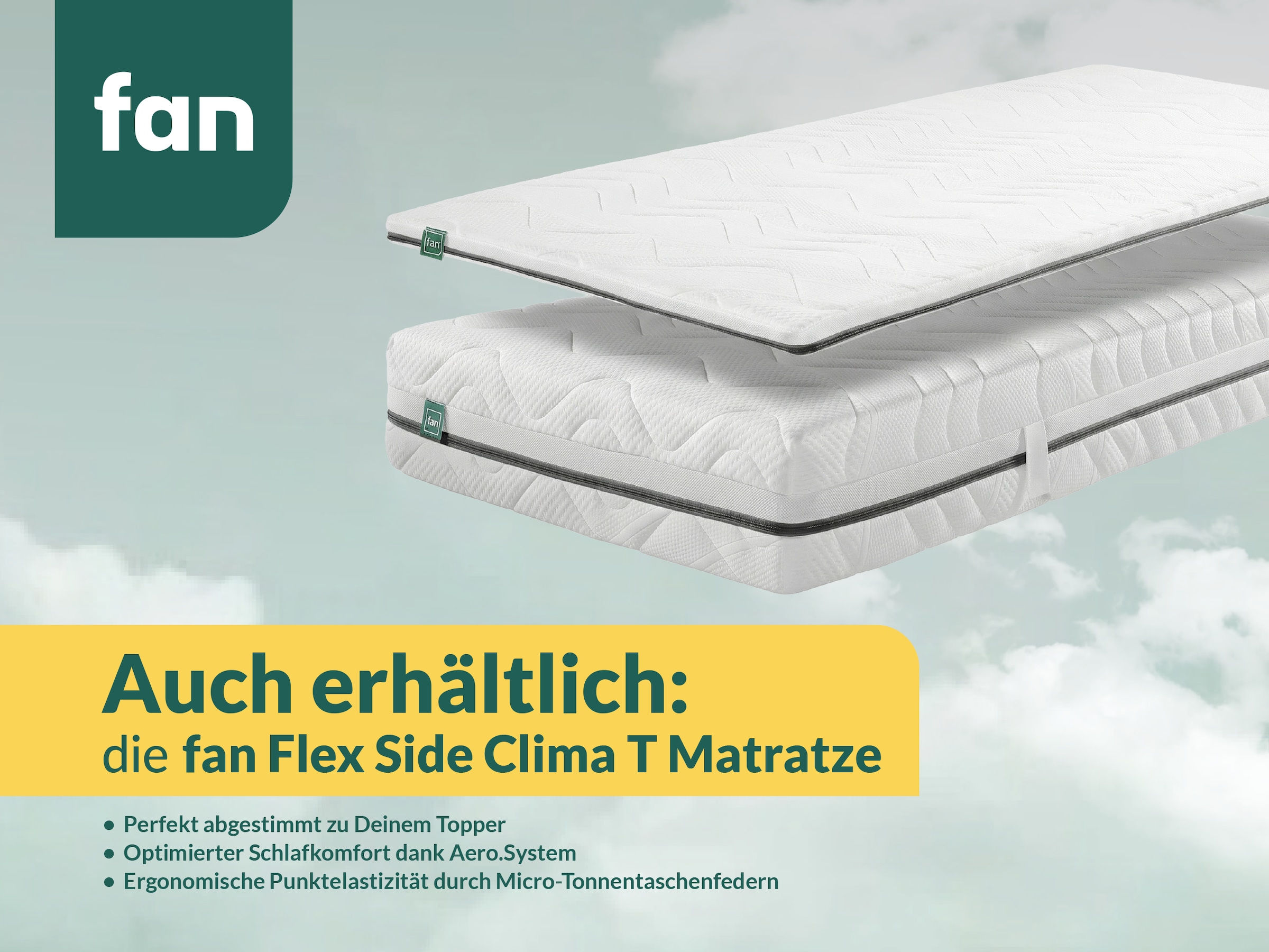 fan Topper »fan Flex Side Clima« 6 cm hoch, Topper mit Aero-System,
