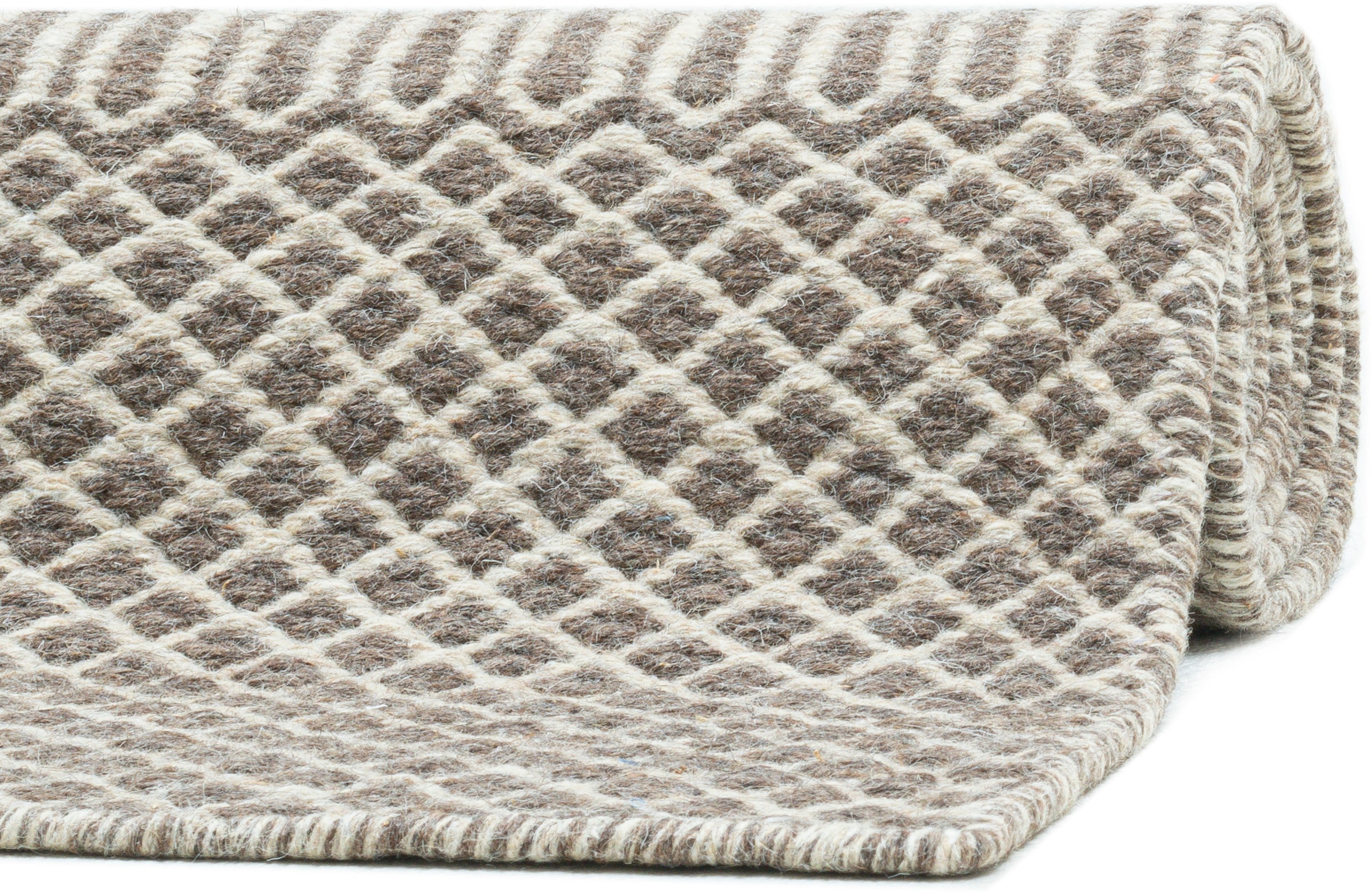 my home Wollteppich »Edling«, rechteckig, 10 mm Höhe, Handweb Teppich, reine Wolle, modernes Design, Scandi, Wohnzimmer