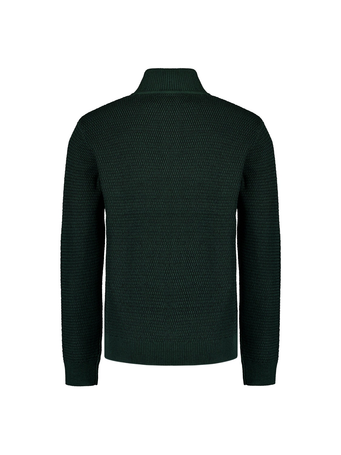 NO EXCESS Rollkragenpullover »No Excess Halber Reißverschluss Pullover Melange«