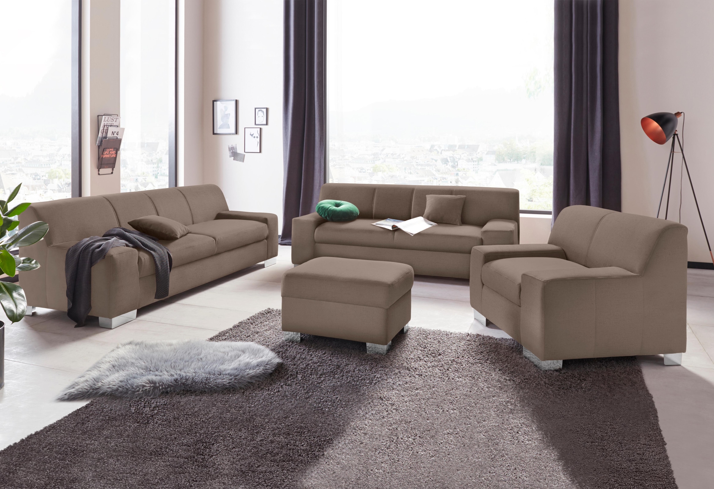 DOMO collection Sessel »Bero, elegant und zeitlos, kubisch und bequem«