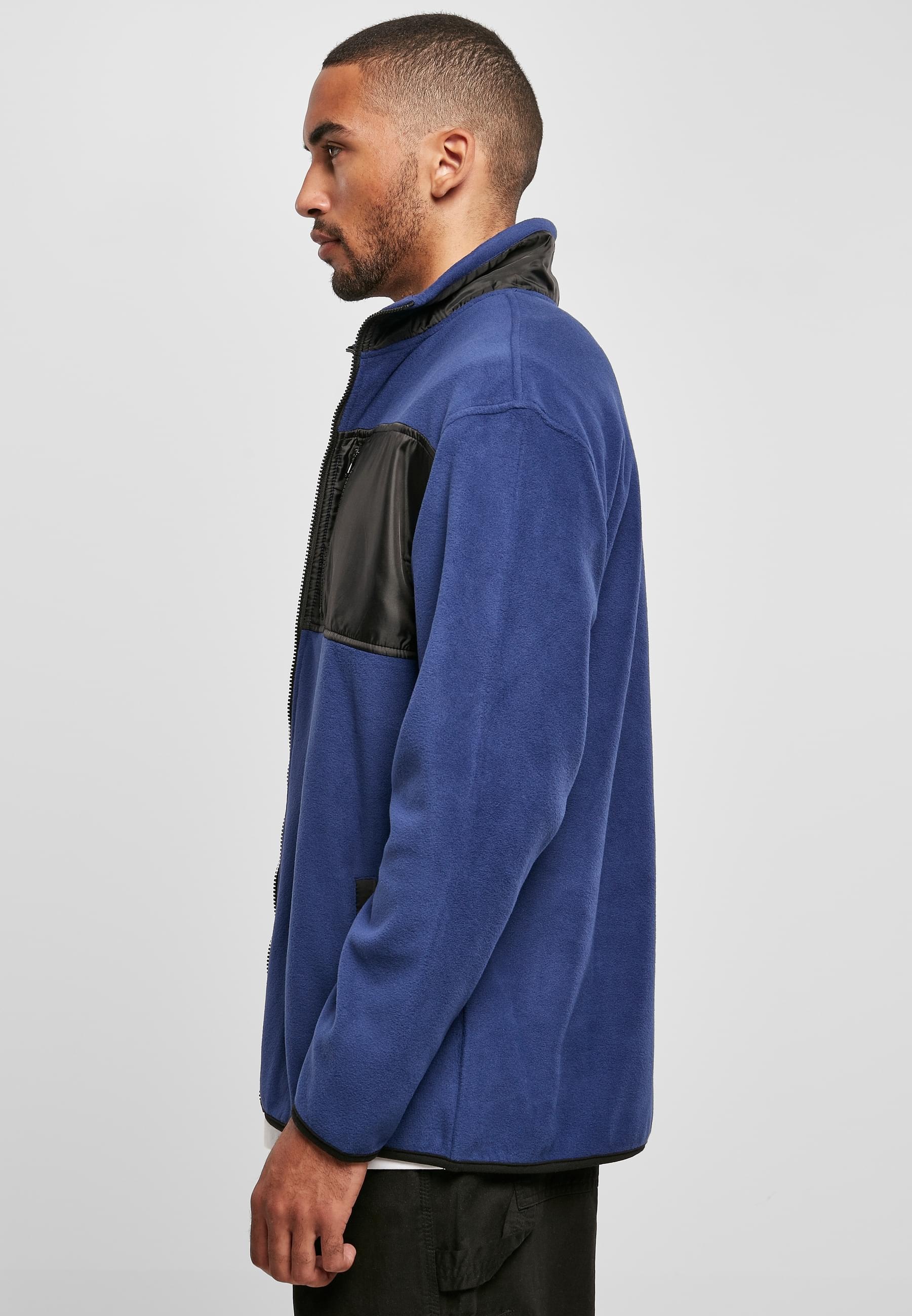 URBAN CLASSICS Fleecejacke »Urban Classics Herren Patched Micro Fleece Jacket« 1 Stk. tlg. ohne Kapuze