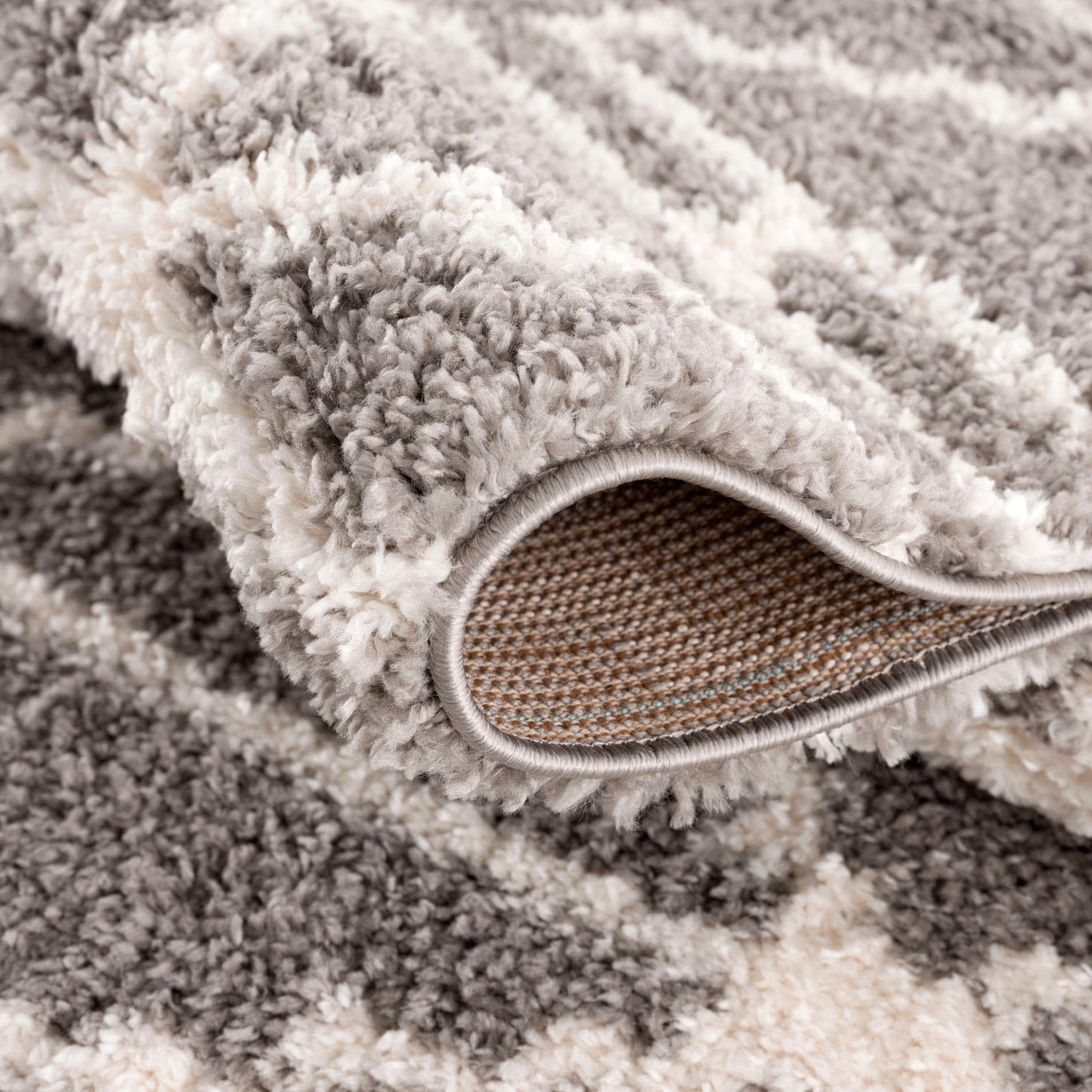 Carpet City Hochflor-Teppich »Pulpy 530«, rechteckig, 30 mm Höhe, besonders weich, mit Fransen, Geo-Muster