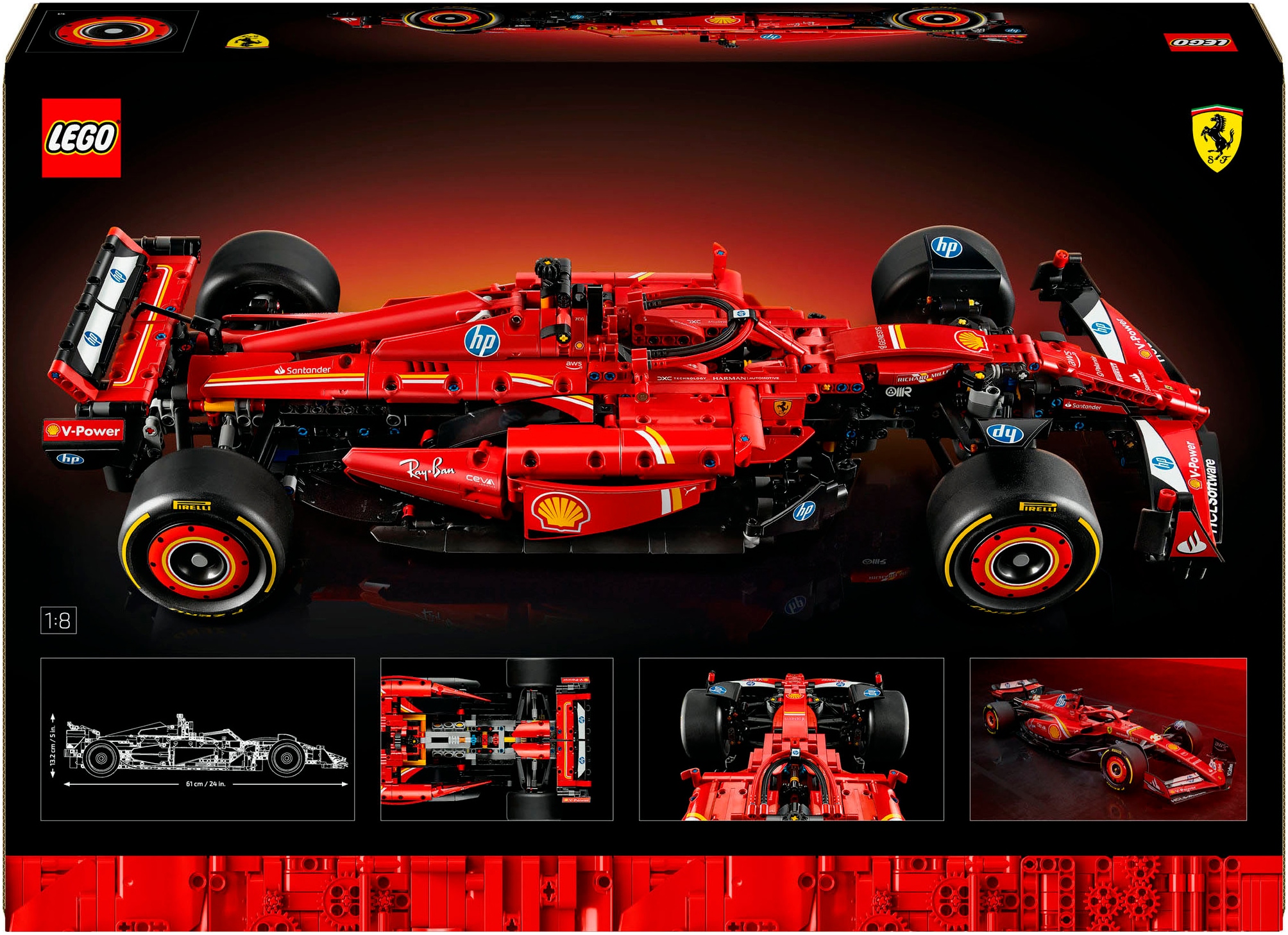 LEGO® Konstruktionsspielsteine »Ferrari SF-24 F1 Rennauto (42207), LEGO® Technic«, (1361 St.), Made in Europe