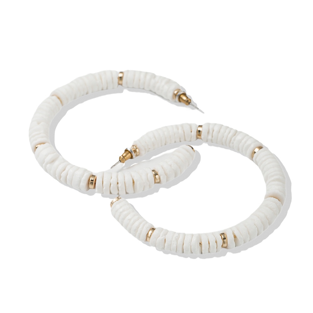 Firetti Paar Creolen »Schmuck Geschenk Kupfer Ohrschmuck Ohrringe« Made in Germany - mit Muschelperle