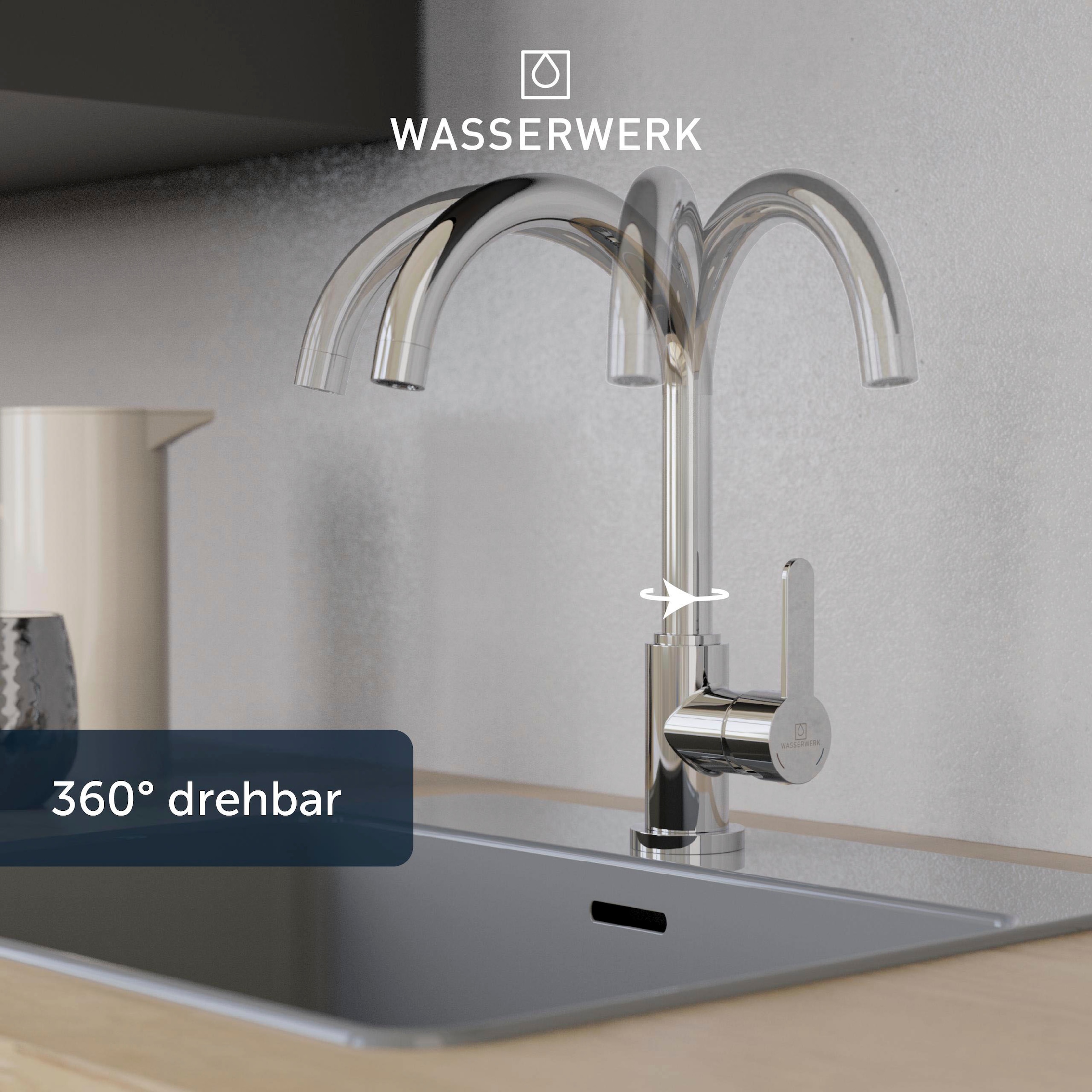 WASSERWERK Spültischarmatur »WK 5, Wasserhahn, Küche, Einhebelmischer«