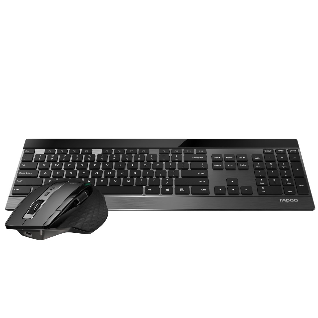 Rapoo Tastatur- und Maus-Set »9900M kabelloses Tastatur-Maus-Set, Bluetooth, 2.4 GHz, 3200 DPI«