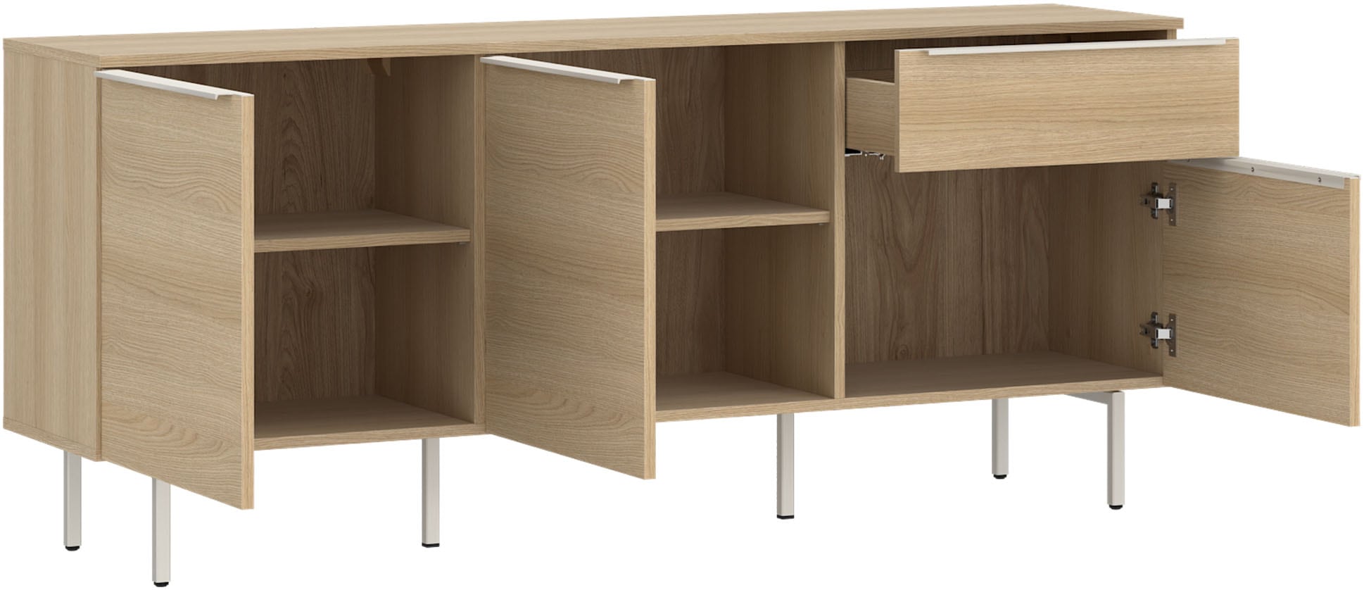 TOM TAILOR HOME Sideboard Lowboard, Breite 165 cm,3 Türen,1 Schublade, viel Stauraum