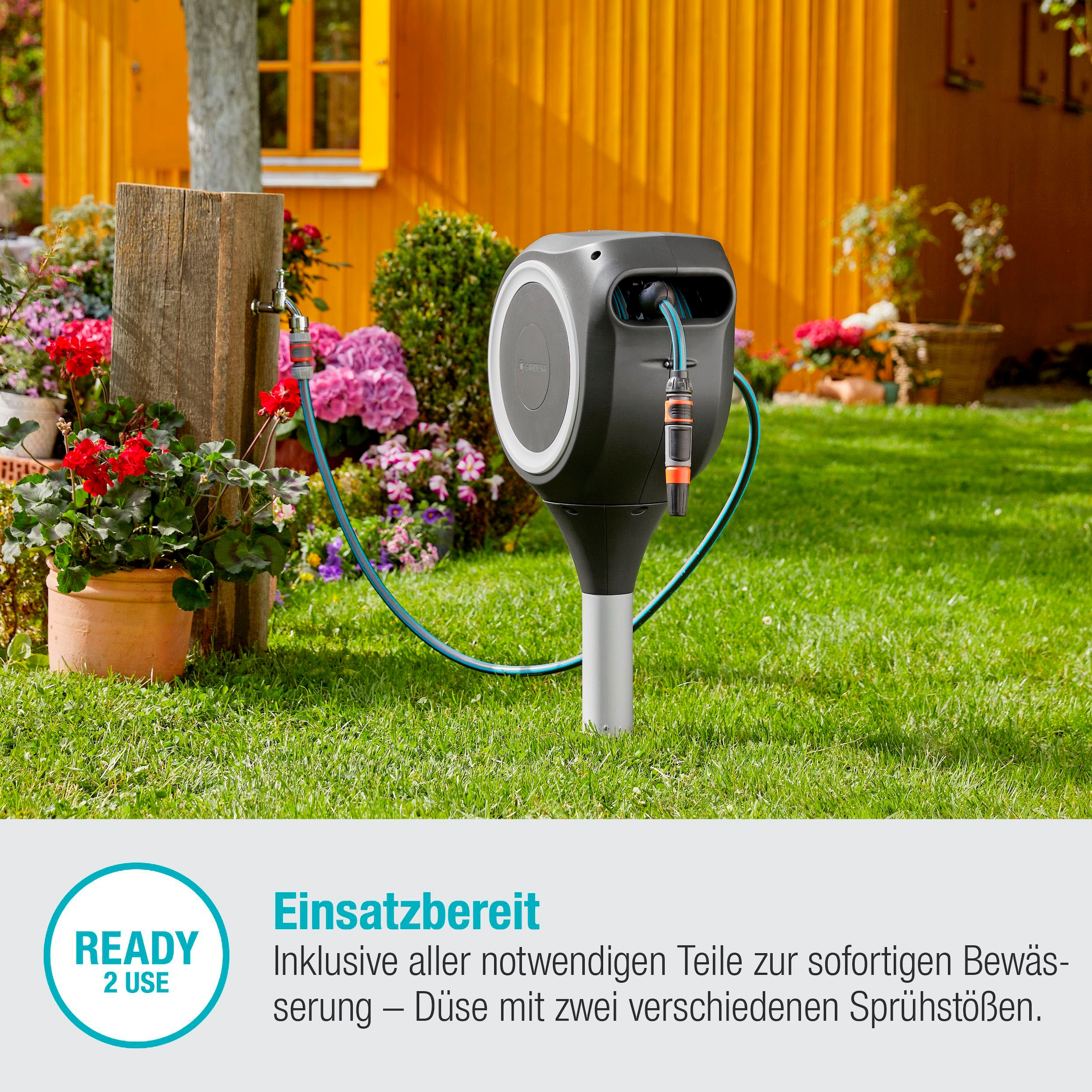 GARDENA Schlauchbox »RollUp M, 18616-20«, (Set), mit 20 Meter Schlauch