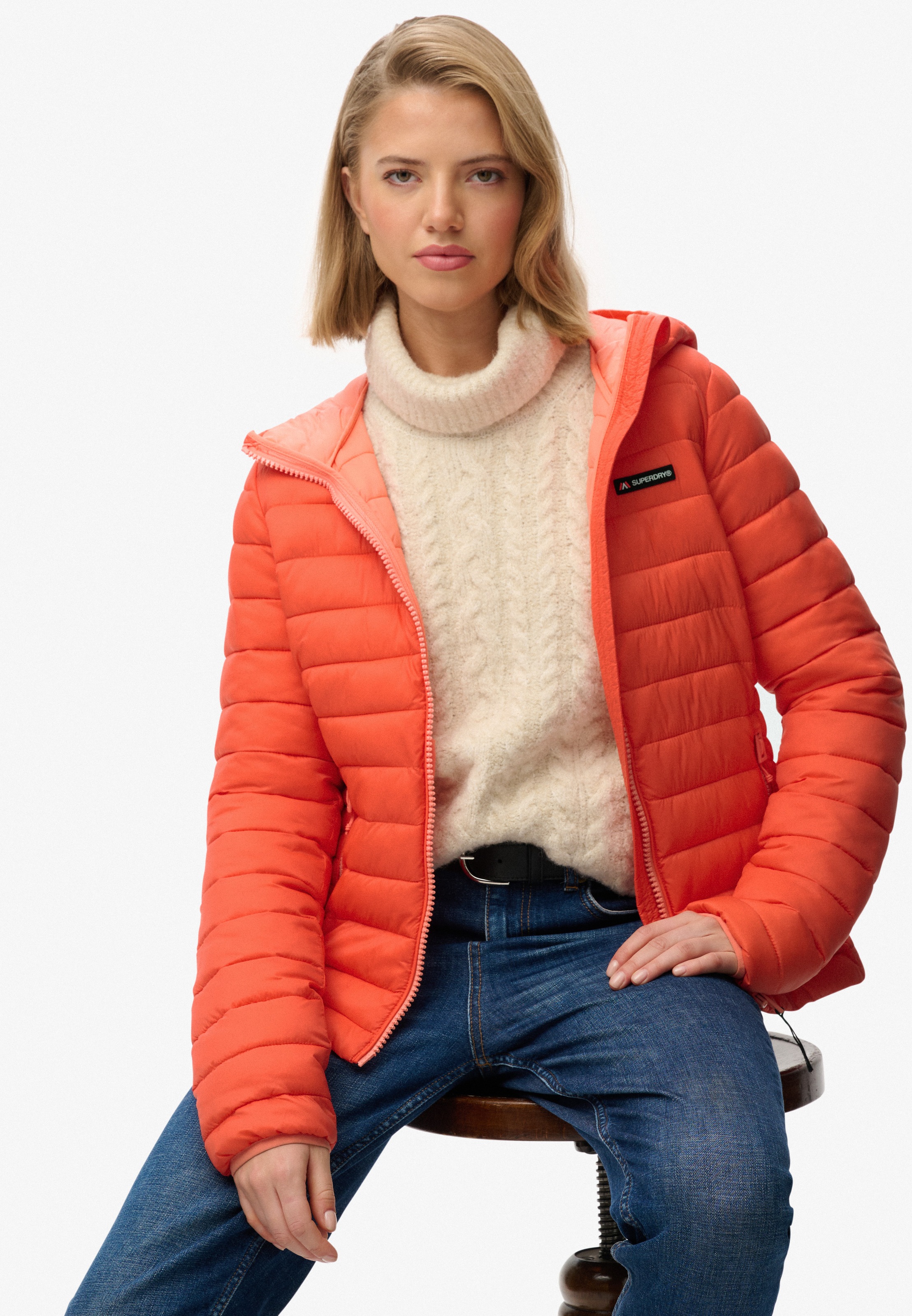 Superdry Steppjacke »HOODED FUJI LITE PADDED JACKET« mit Kapuze