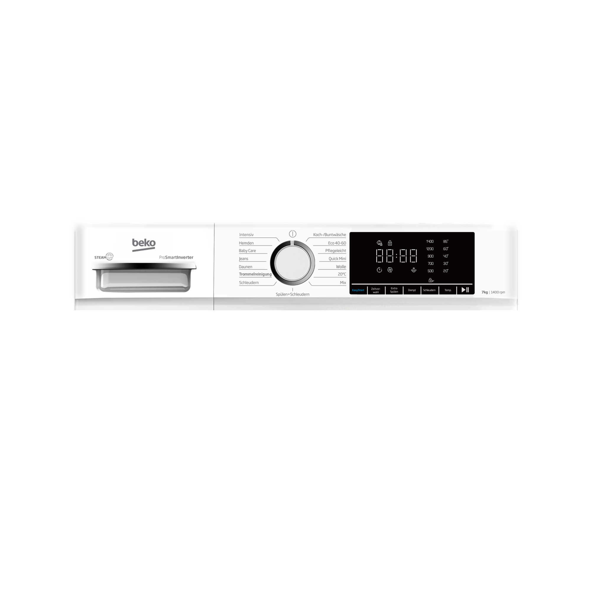 BEKO Waschmaschine »WMOFE741« 7 kg 1400 U/min Dampf gegen Flecken, vergessene Wäsche einfach nachlegen