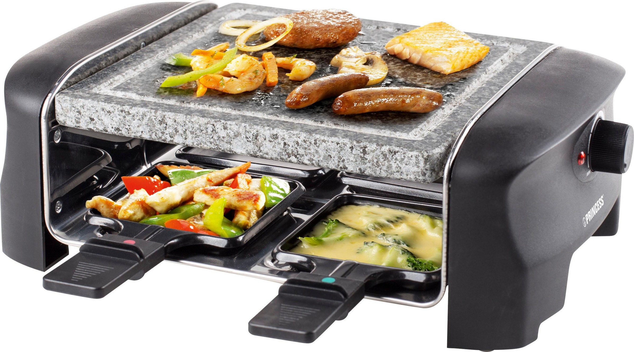 PRINCESS Raclette 4Personen-Stein-Grill - 162810, 4 ...