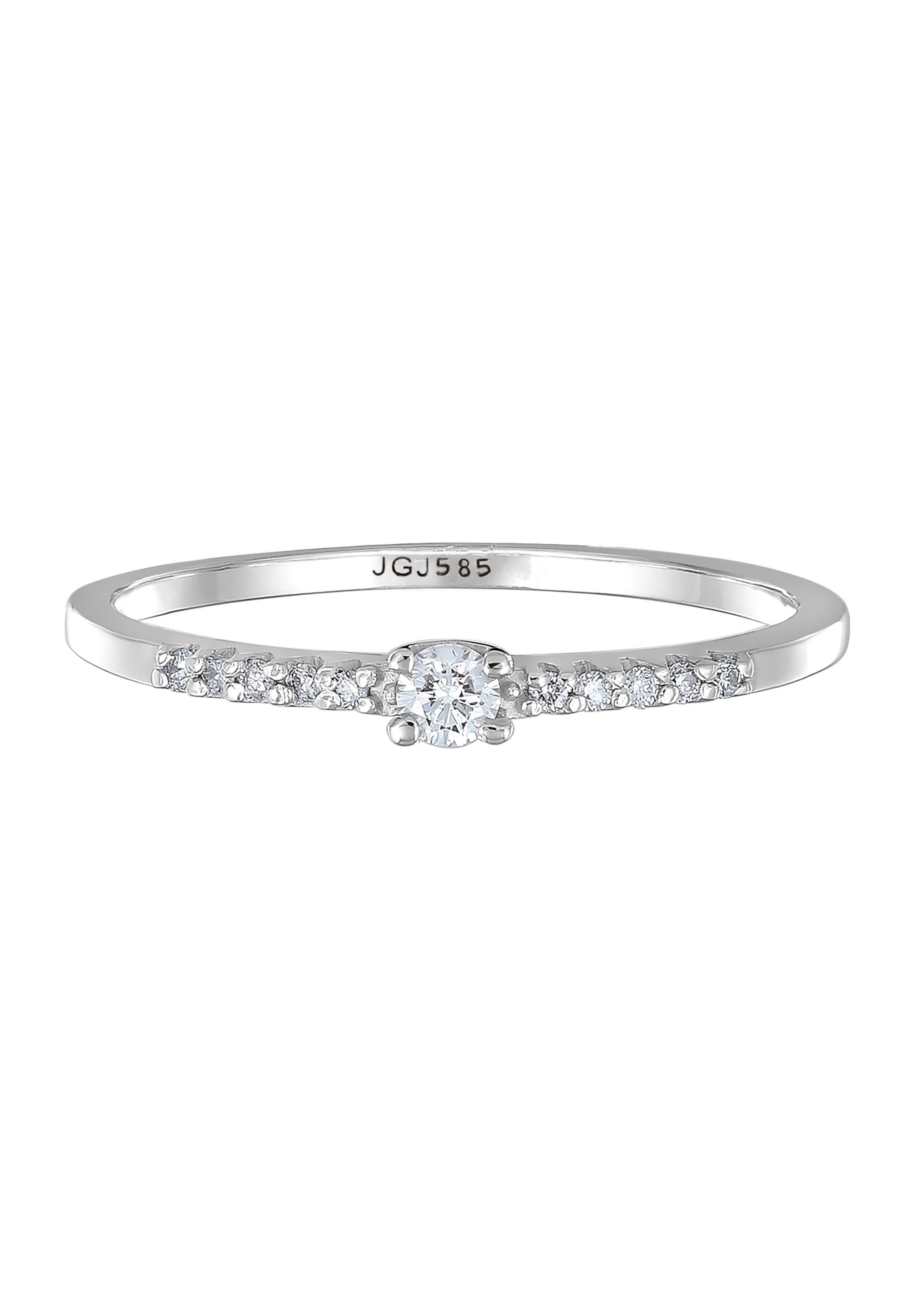 Elli DIAMONDS Verlobungsring »Diamant Verlobung Hochzeit (0.11 ct) 585 Weißgold«
