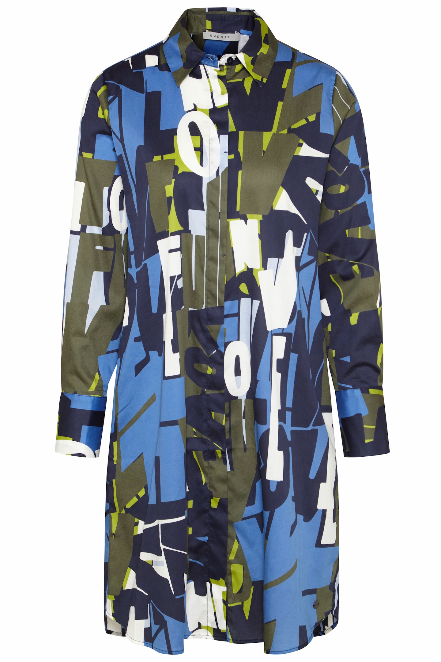 bugatti Hemdblusenkleid, mit Allover Buchstaben-Print