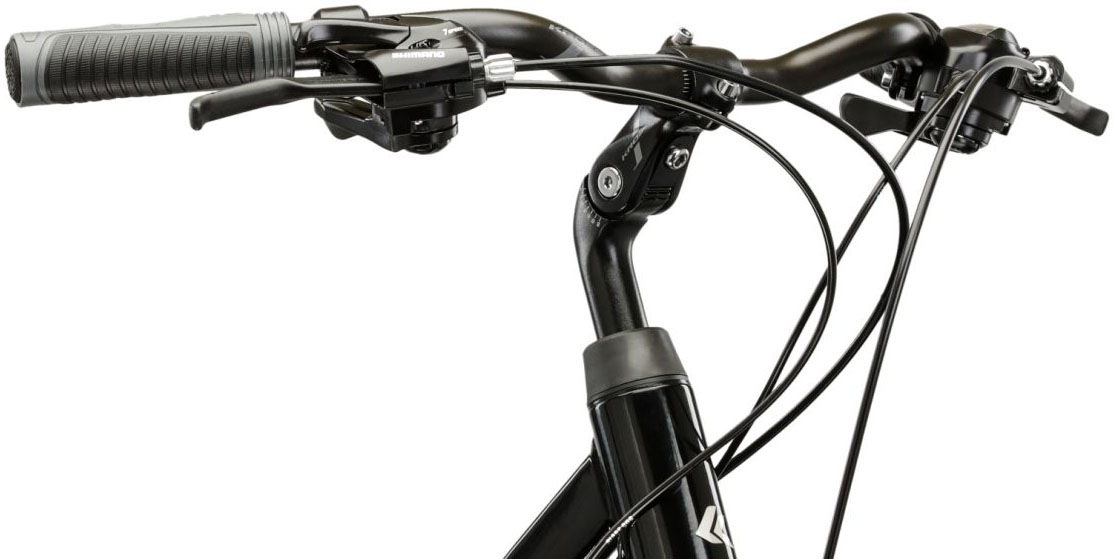 Kross Trekkingrad »Damen-Trekkingrad 28" Trans 1.0 Schwarz 21 Gänge« 21 Gang Shimano TOURNEY TY300 Schaltwerk Kettenschaltung