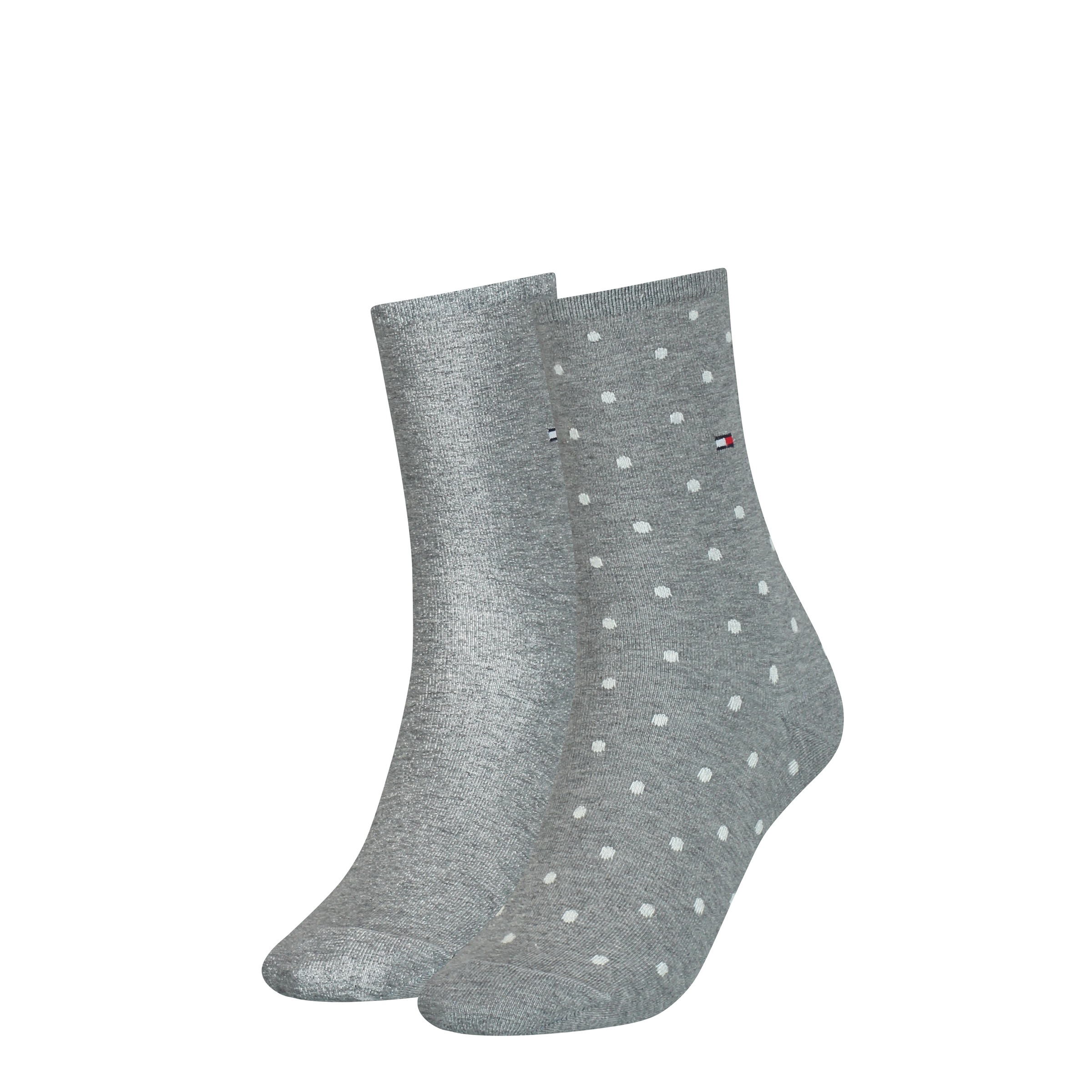 Tommy Hilfiger Socken »TH WOMEN SOCK DOT 2P« 2 Paar, 2 Paar tlg. mit feinem Rippenbündchen und Logostickerei