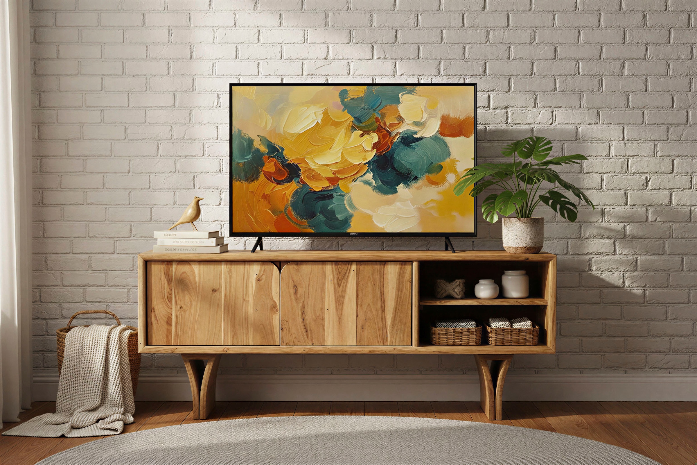 SIT Lowboard »ACACIA WAVE« 1 Stk. tlg. extravagantes Holzwangengestell