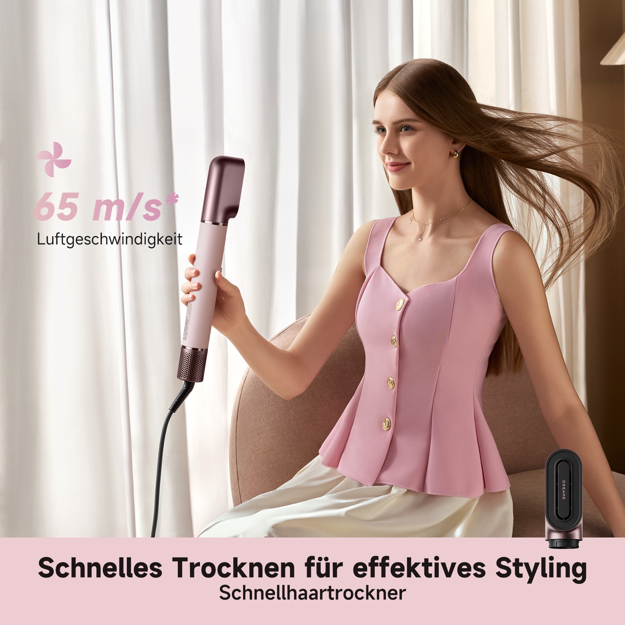 Dreame Haarstyler »AirStyle Era« Hitzeschutz, Glättungsdüse, Ionen