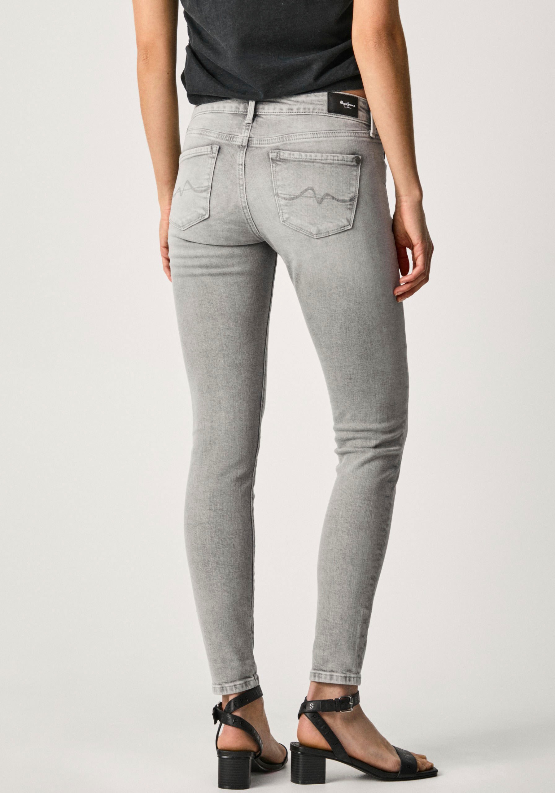 Stretch-Anteil »SOHO«, kaufen Pepe und Bund Jeans 1-Knopf bequem 5-Pocket-Stil im mit Skinny-fit-Jeans