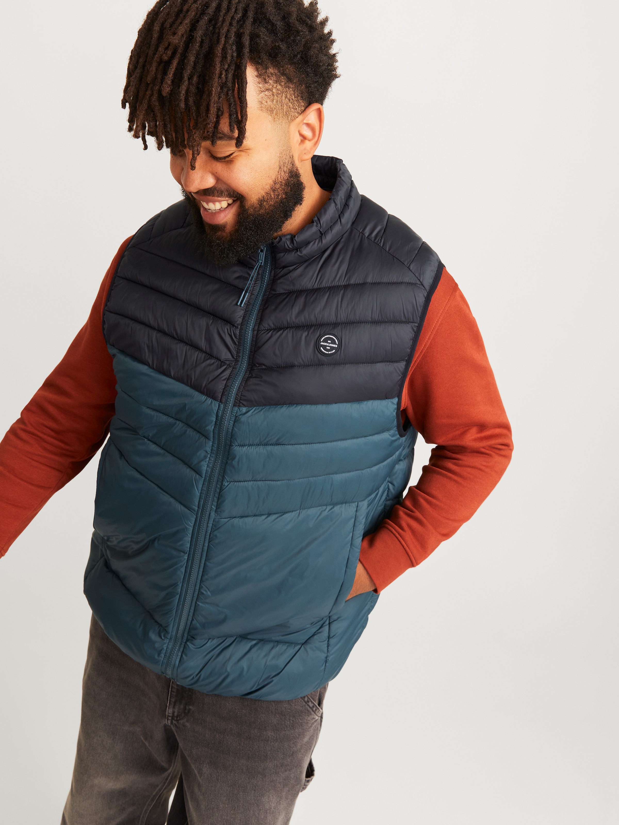 Jack & Jones PlusSize Kurzweste »JJESPRINT BODYWARMER COLLAR NOOS PLS«