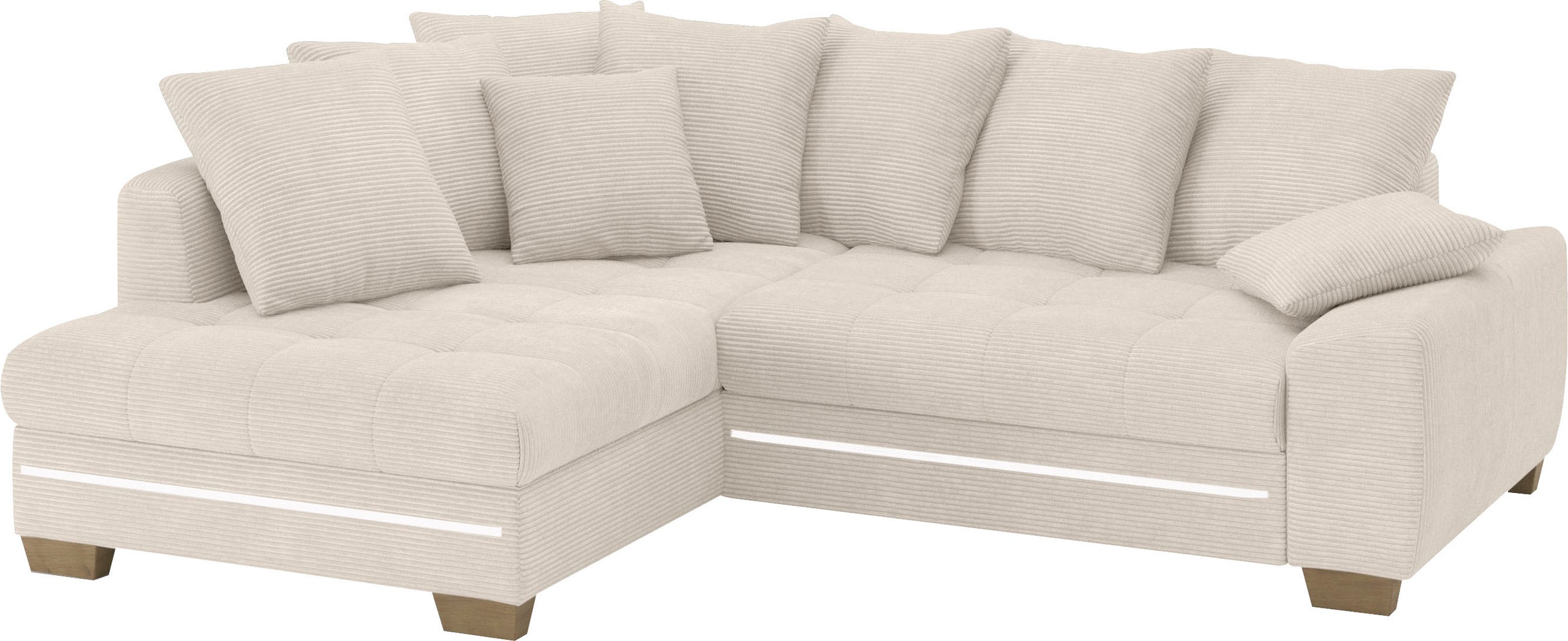 Mr. Couch Ecksofa »Nikita II, L-Form«, mit Kaltschaum, RGB-LED Beleuchtung, günstig online kaufen