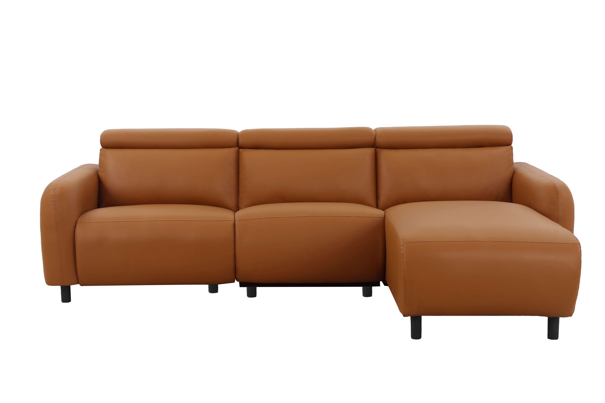 Home affaire Ecksofa »SKAANE Kunstleder, L-Form, 274 cm, manuelle u. elektrische Funktion,«, rundes Design, Kopfteilverstellung, Federkernpolsterung
