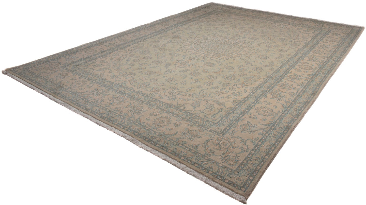 morgenland Wollteppich »Nain Medaillon Blu scuro 295 x 295 cm«, rund, 10 mm günstig online kaufen