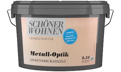 SCHÖNER WOHNEN-Kollektion Wandfarbe »Metall-Optik Effektfarbe blassgold«, glänzend, 2,5 l kaufen