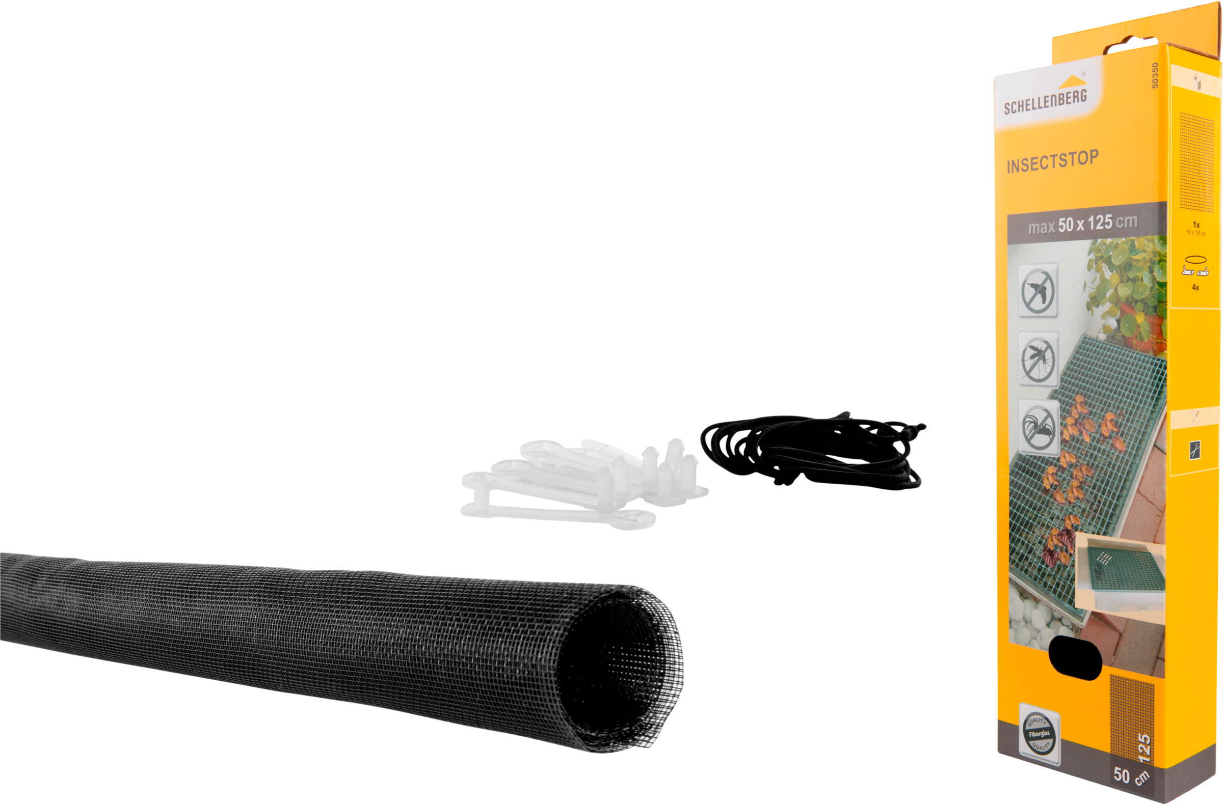 SCHELLENBERG Lichtschachtabdeckung »aus Fiberglasgewebe inkl. Befestigungsmaterial, ohne Rahmen«, Lichtschacht zur Kellerschachtabdeckung, 50 x 125 cm, anthrazit