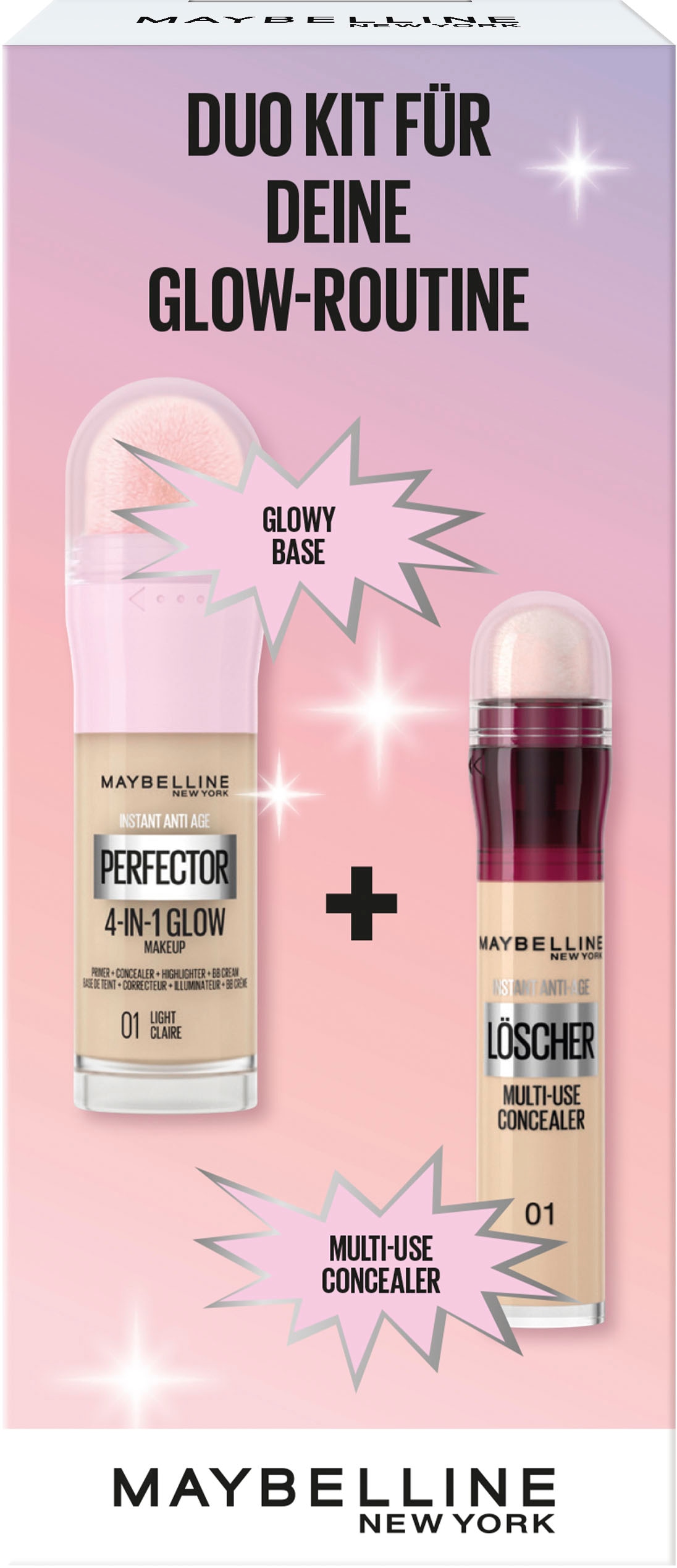 Schmink-Set »Maybelline New York Instant Perfector Glow + Concealer«, mit vielseitigen...