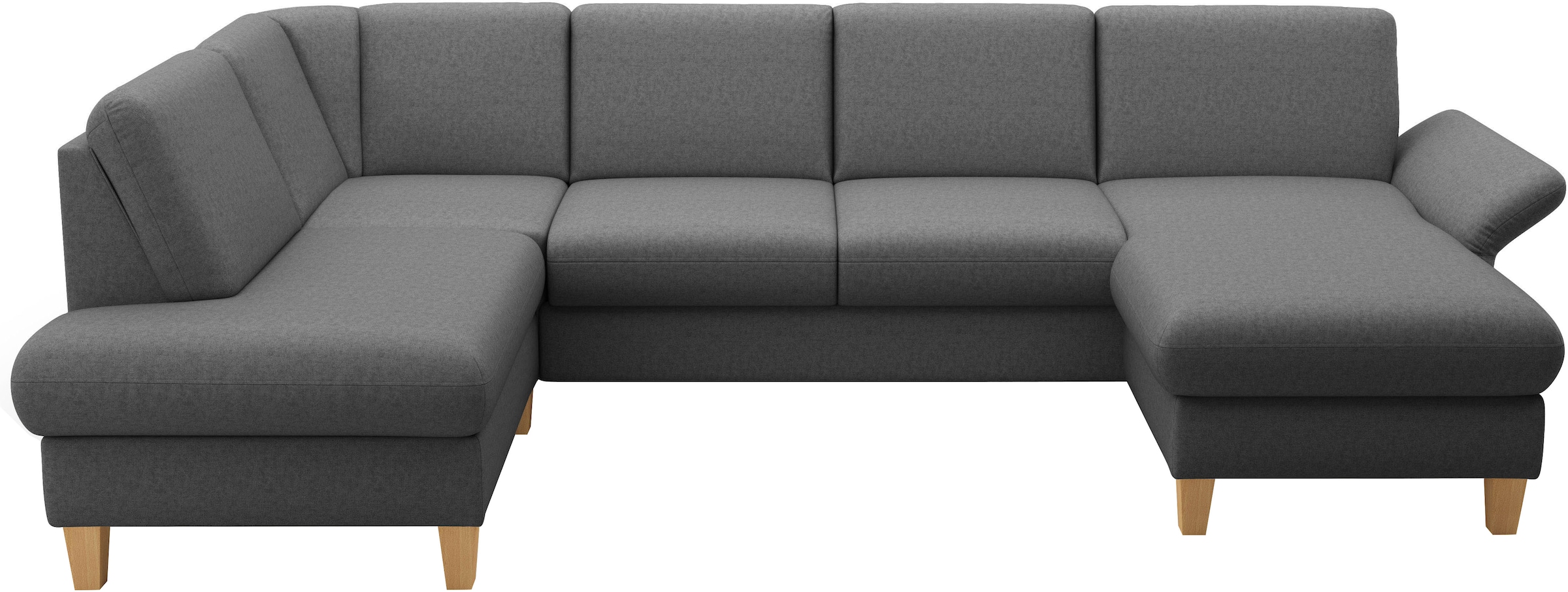 Home affaire Wohnlandschaft »Rochelle, U-Form« optional mit Armteilverstellung, mit Bettfunktion & Bettkasten