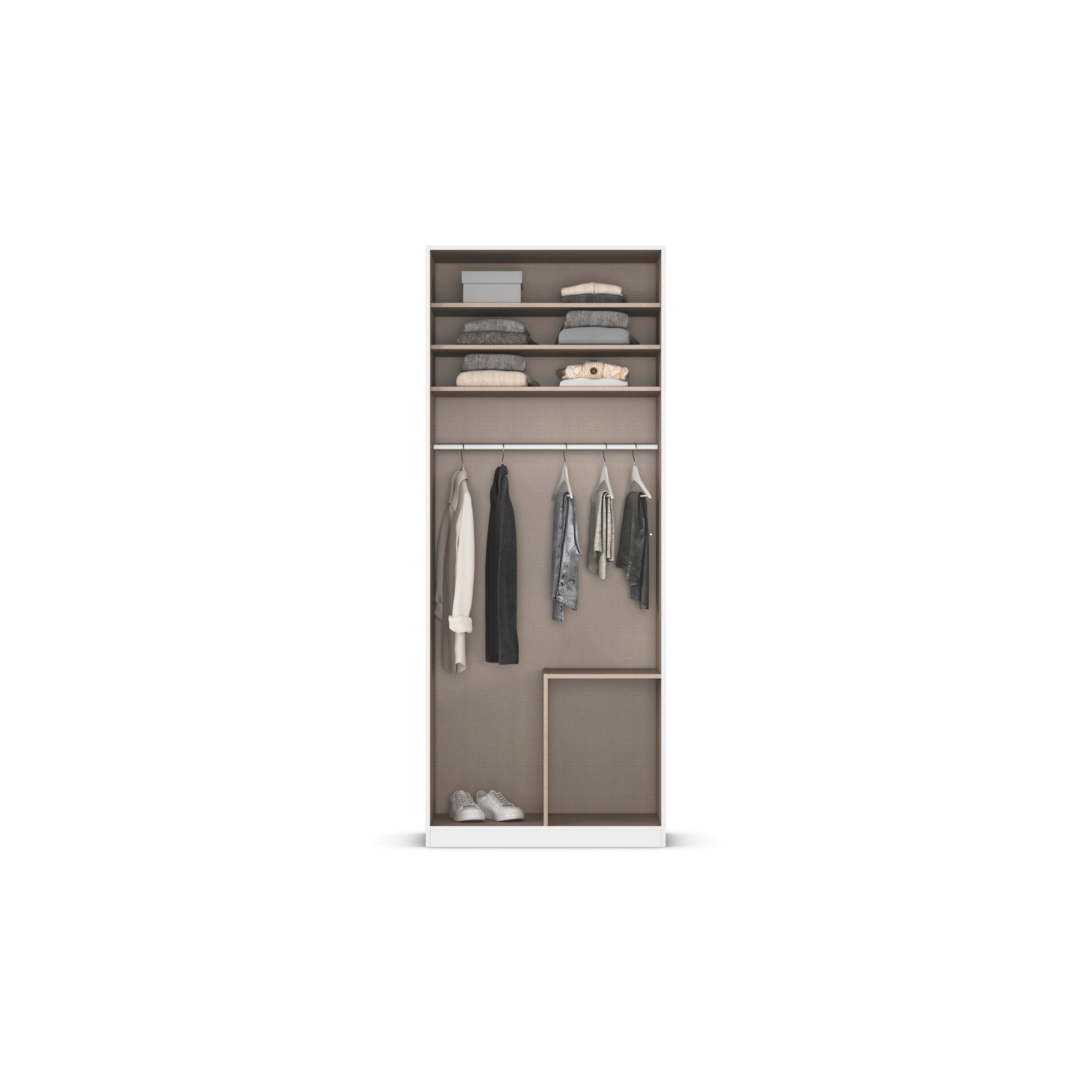 rauch Drehtürenschrank »Kleiderschrank Kleiderschränke Schrank Garderobe AGORDO mit Glasfront«, mit Außenschubkästen, in 6 Breiten und 2 Höhen MADE IN GERMANY