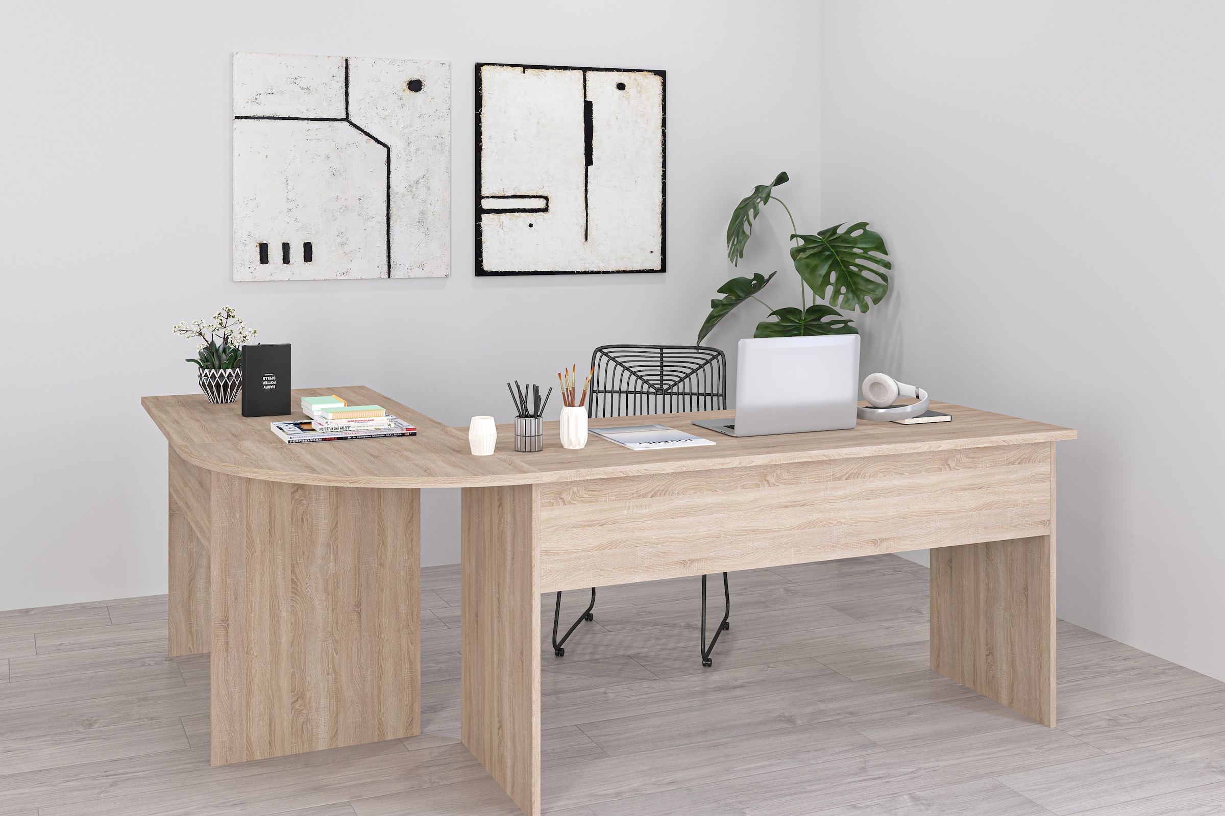 FMD Eckschreibtisch »Tiell« Winkel Schreibtisch, Bürotisch, beidseitig mont günstig online kaufen