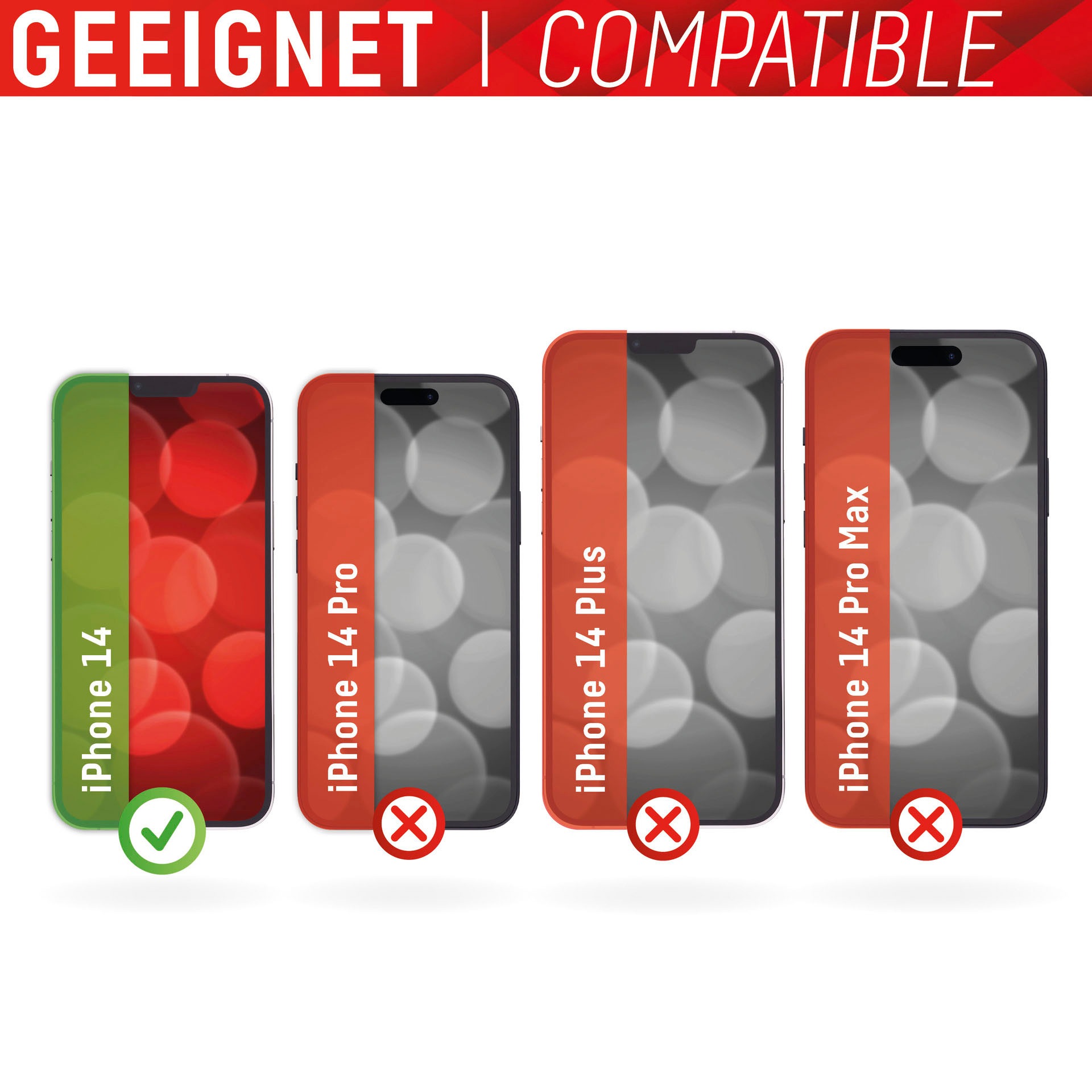 Displex Displayschutzglas »Real Glass + Case - iPhone 14« für iPhone 14