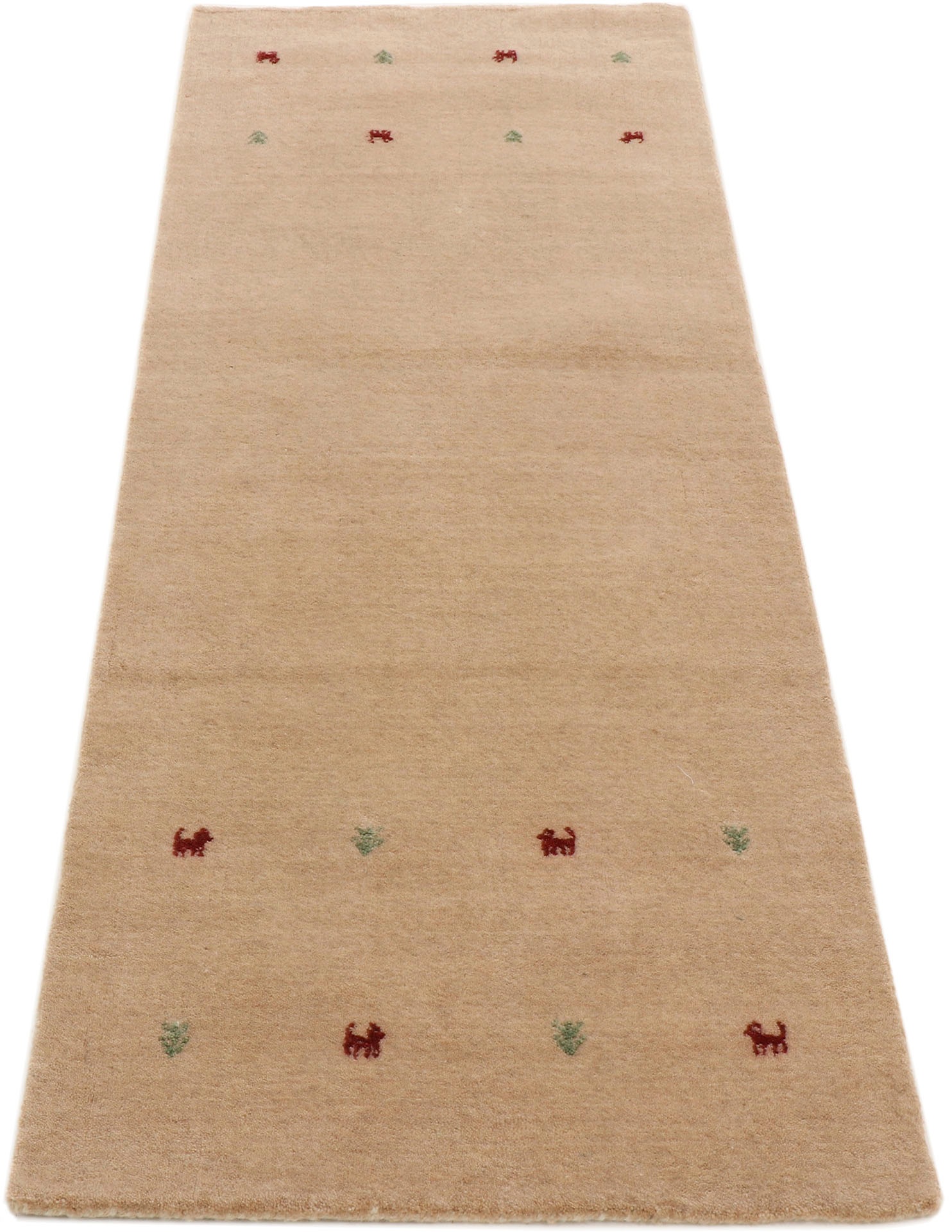 carpetfine Wollteppich »Gabbeh Uni, auch als Läufer und Rund erhältlich«, r günstig online kaufen