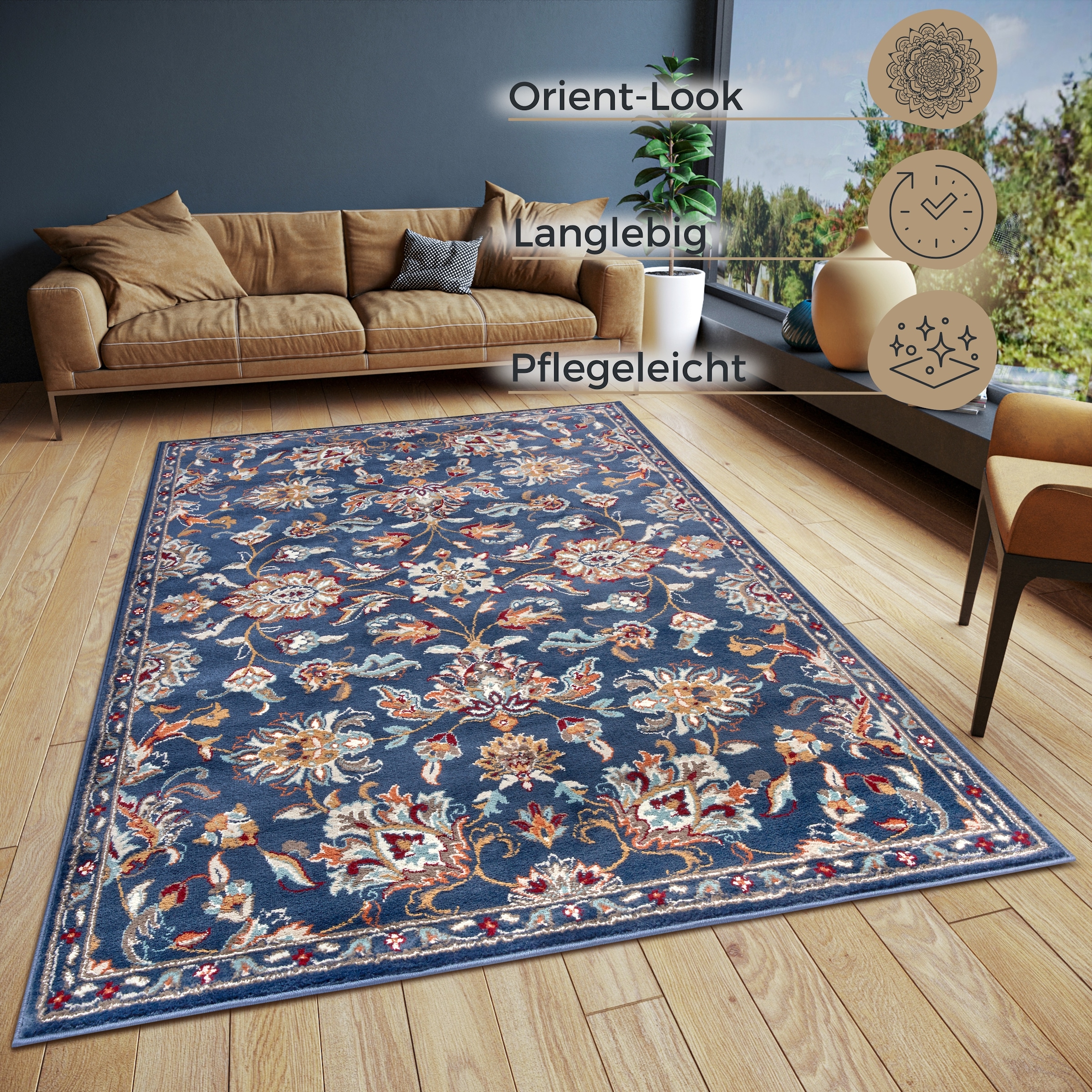 HANSE Home Teppich »Caracci«, rechteckig, 8 mm Höhe, Läufer, Orientalisch, Kurzflor, Wohnzimmer, Schlafzimmer, Esszimmer