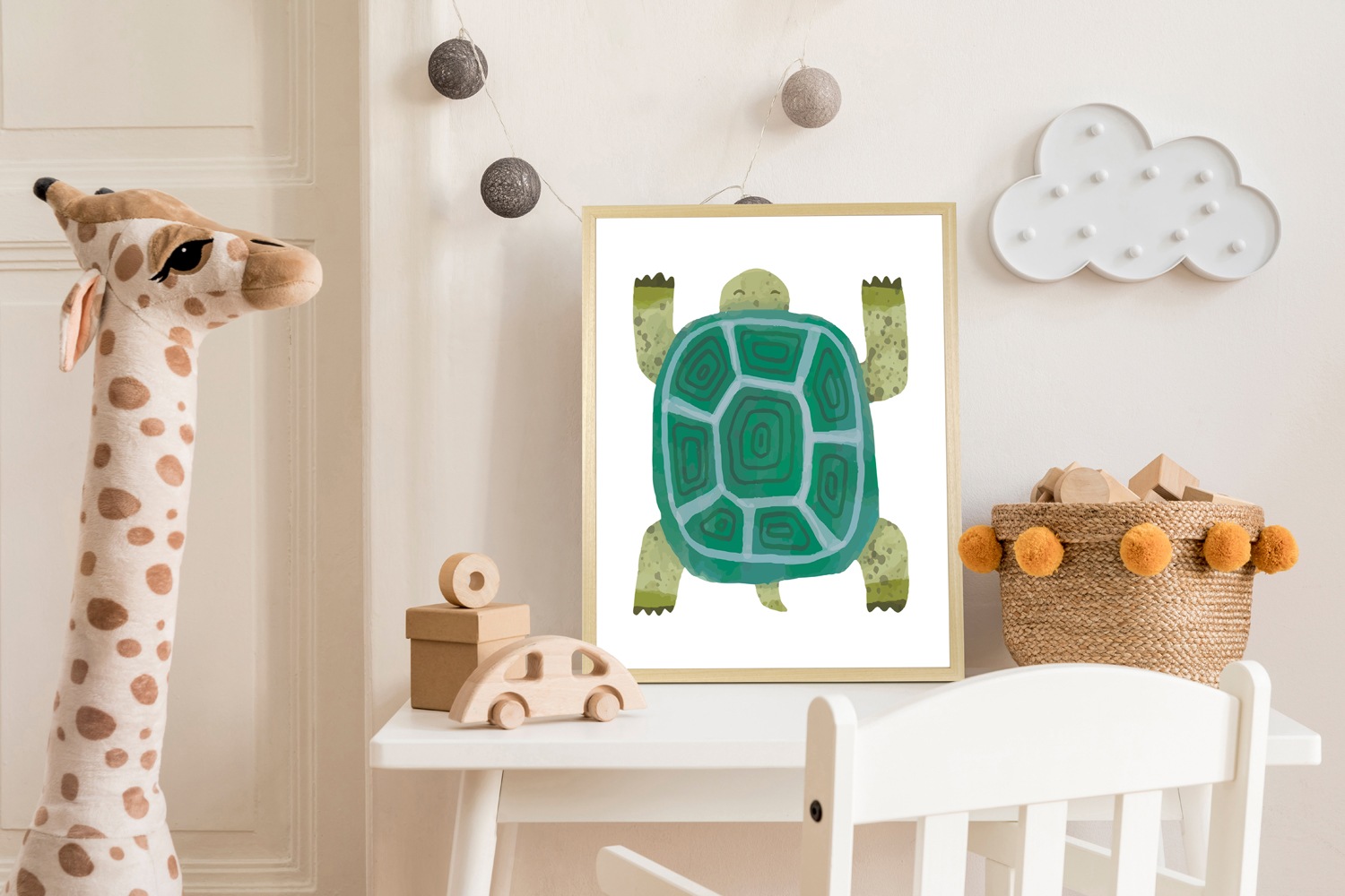 queence Bild mit Rahmen »Schildkröte«, Fantasy-Haustiere-Schildkröten-Tiere günstig online kaufen