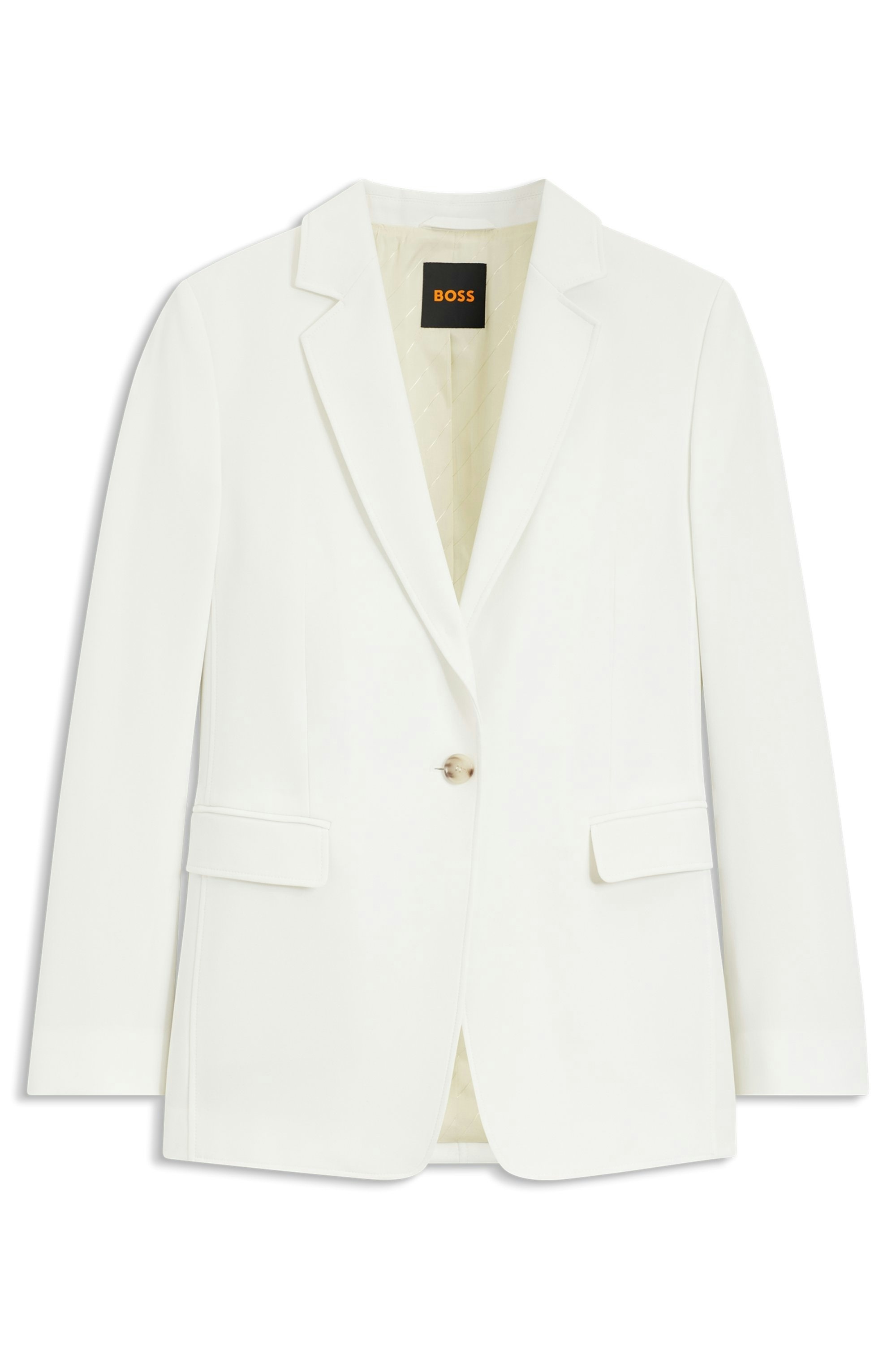 BOSS ORANGE Kurzblazer »Jabla Premium Damenmode« aus knitterarmem Krepp
