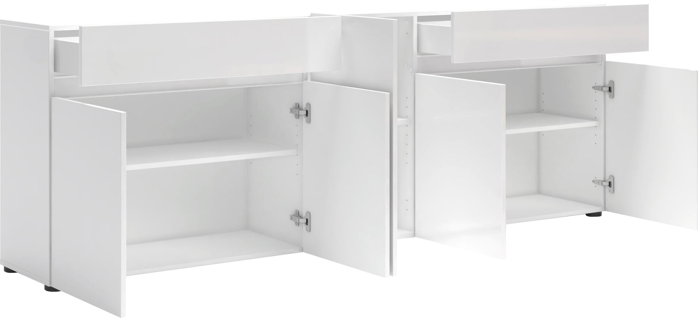 INOSIGN Sideboard »Mister«, Kommode, komplett Hochglanz lackiert, (B/H): 225/80 cm