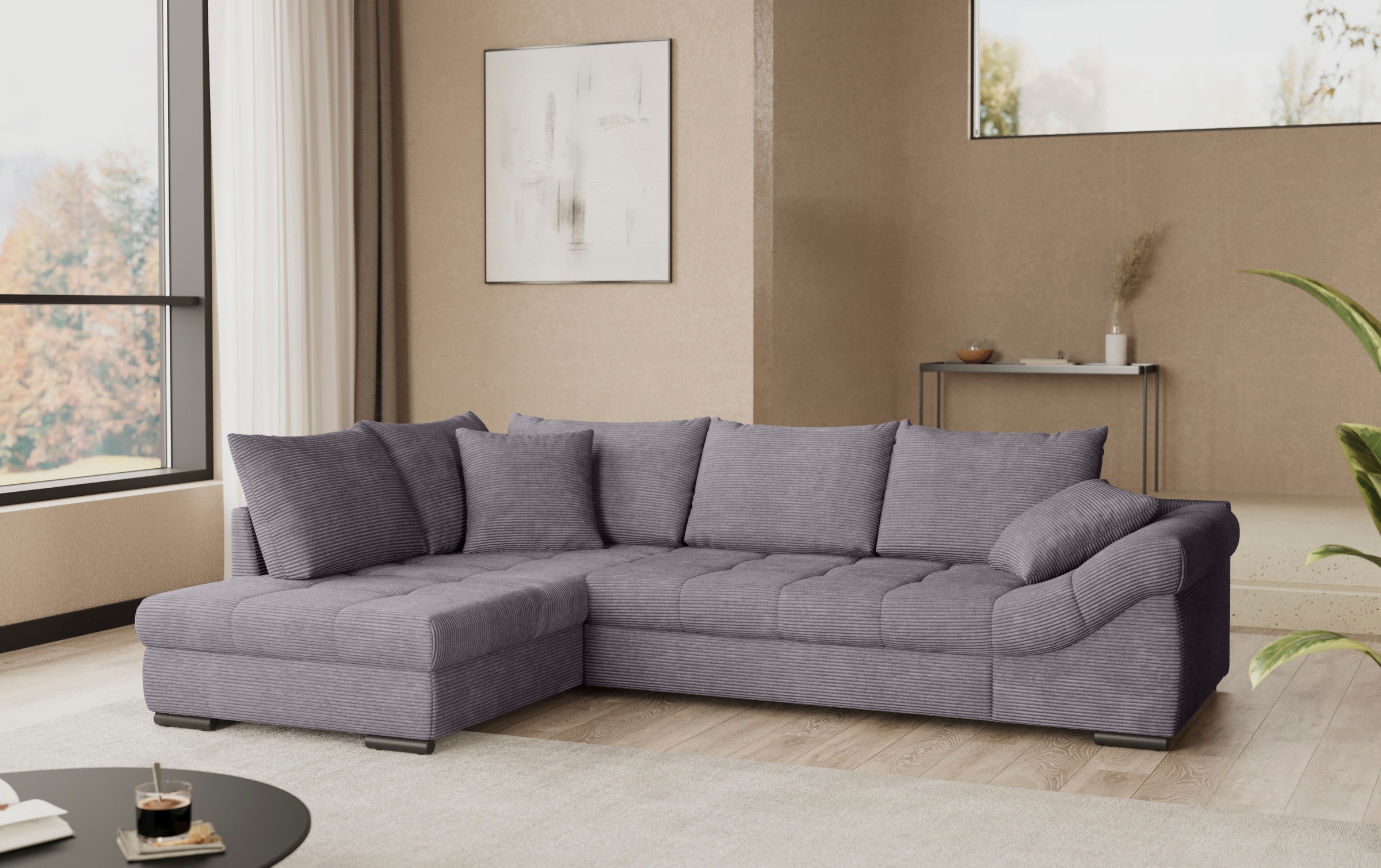 Mr. Couch Ecksofa »Allegro DuraFlex, L-Form«, Hochschläfer-Bettauszug, Kaltschaumpolsterung, bis 140 kg belastbar