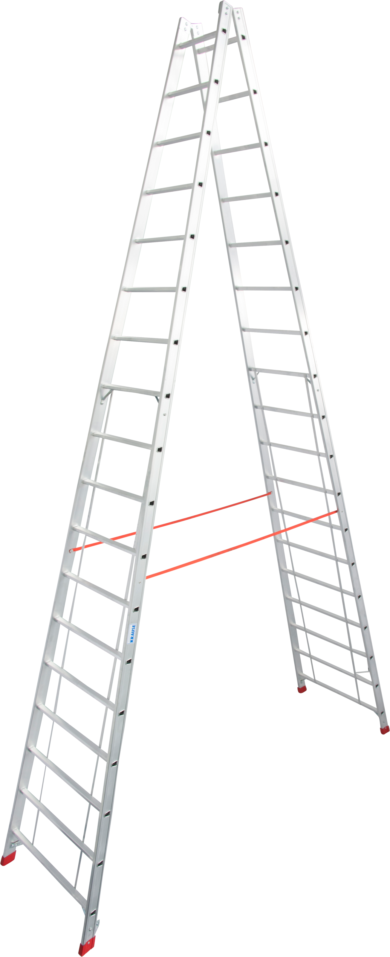 KRAUSE Stehleiter »STABILO« silberfarben 2x18 Sprossen