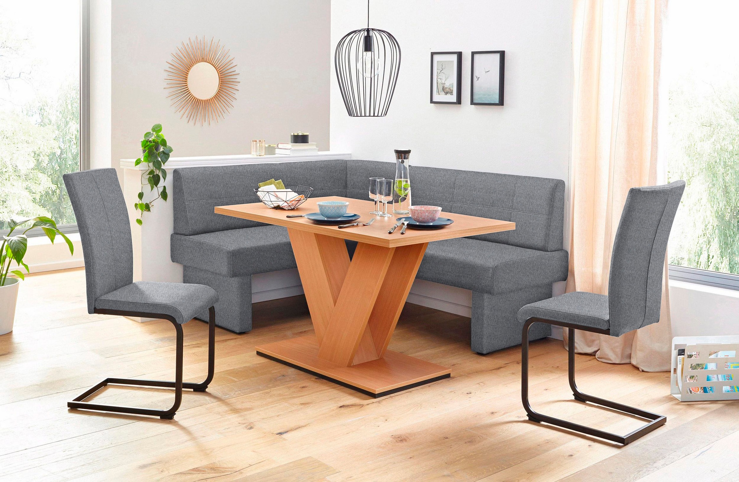 Home affaire Freischwinger »Nils«, (Set), 2 St., Strukturstoff-Struktur gro günstig online kaufen