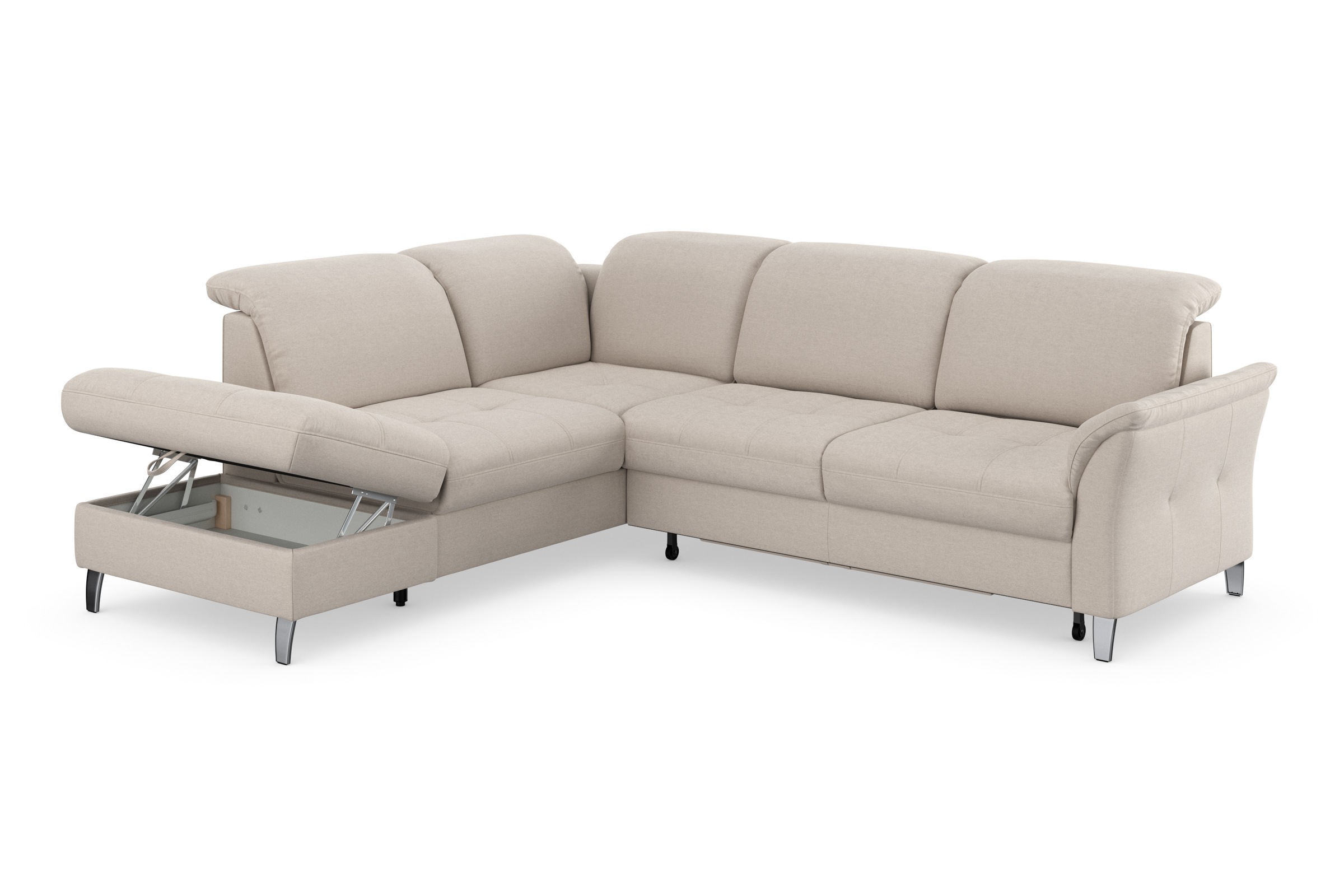 sit&more Ecksofa »Maggiore L-Form«, wahlweise mit Kopfteilverstellung, Bettfunktion und Stauraum