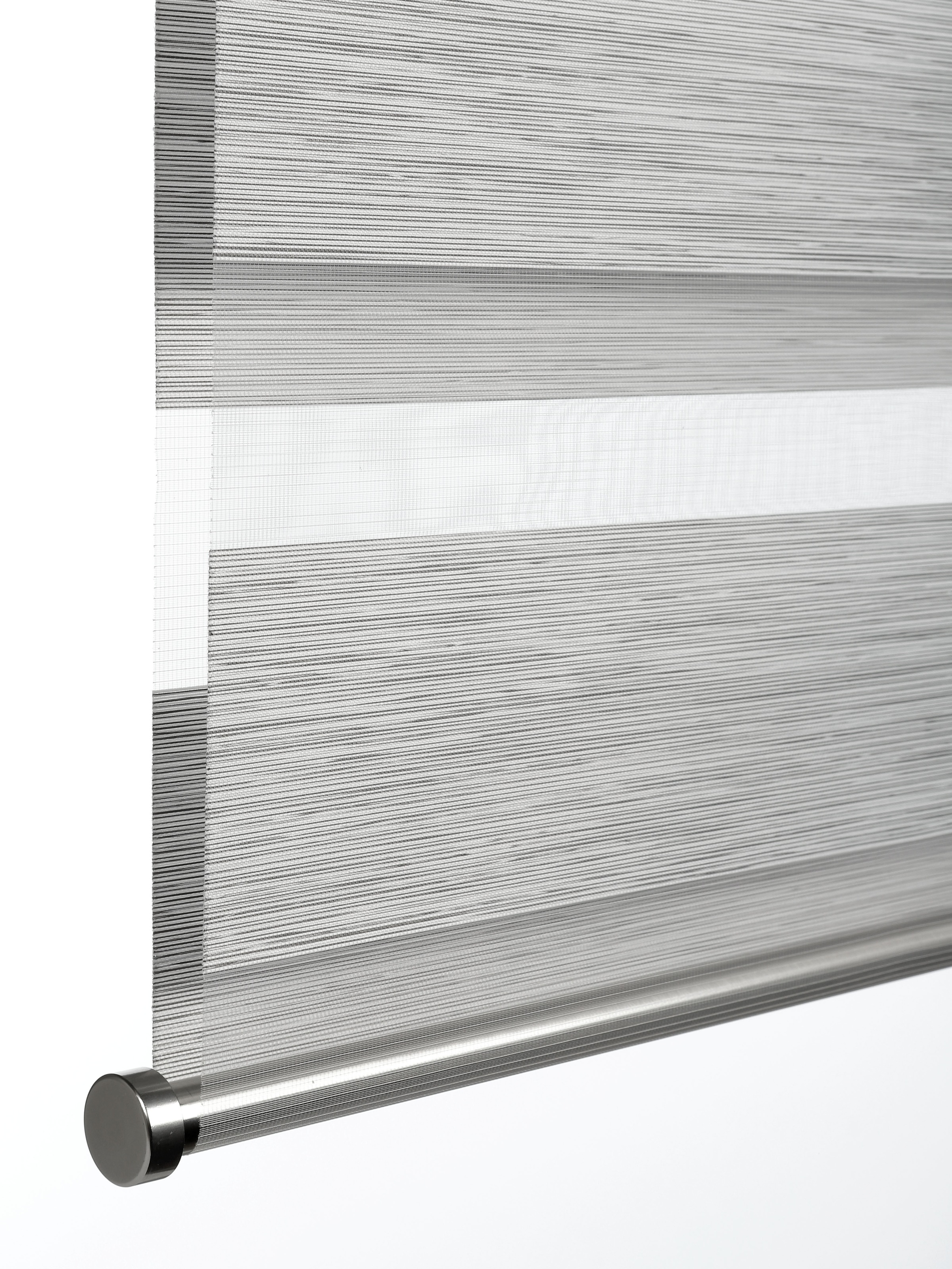GARDINIA Doppelrollo »de luxe«, halbtransparent, Sichtschutz, mit Bohren/ohne Bohren, freihängend, hochwertiges Gesamtkonzept mit silbernen Metallkomponenten