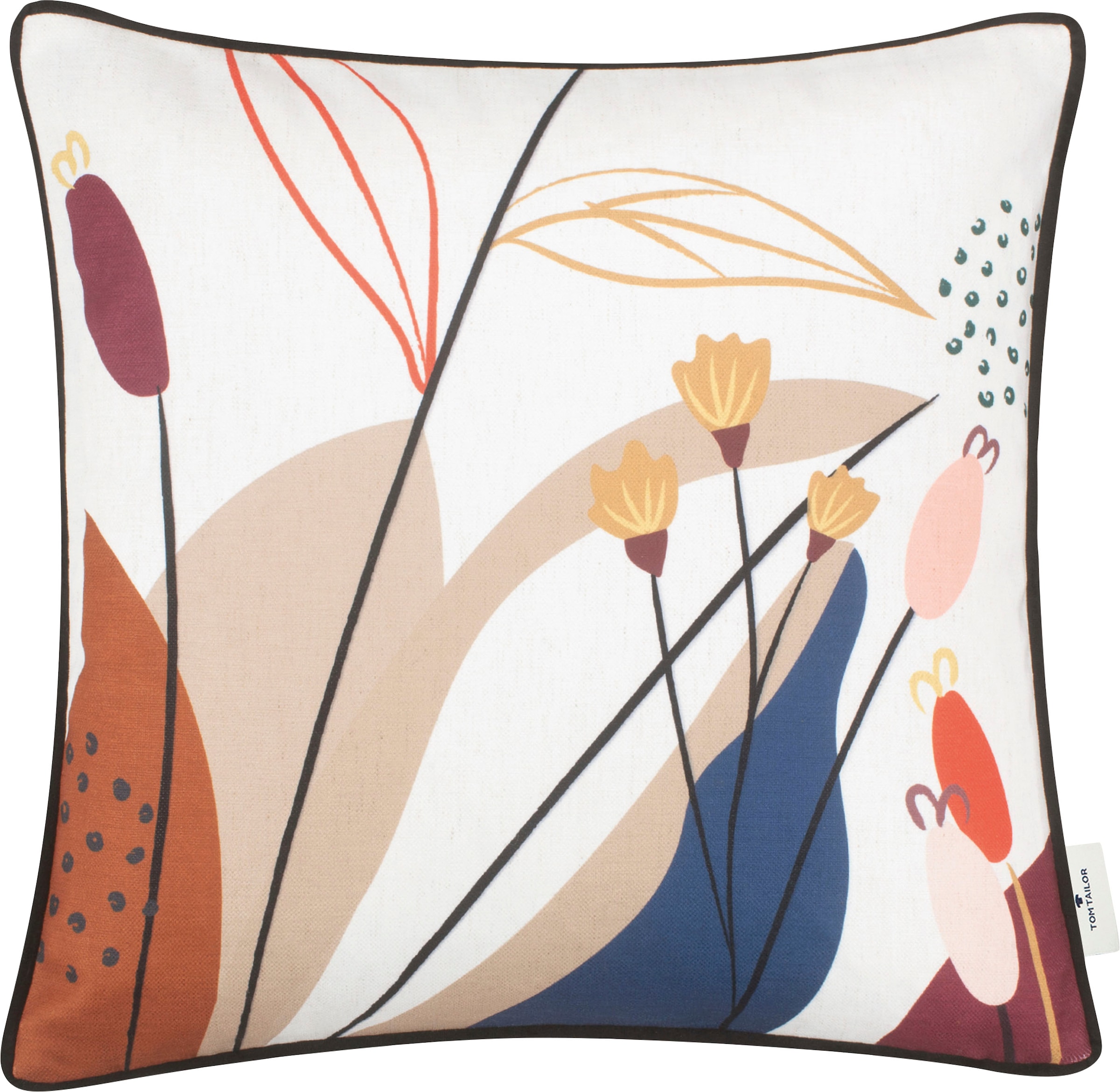 TOM TAILOR HOME Dekokissen »Autumn Leaves«, mit farbenfrohem Druckmotiv, Kissenhülle ohne Füllung, 1 Stück