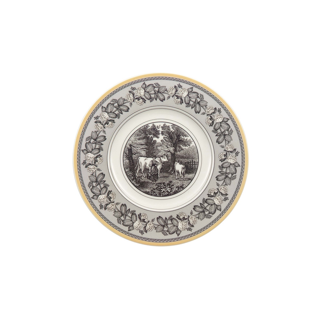 Villeroy & Boch Brotteller »Brotteller Audun Ferme ø 16 cm weiß-grau-gelb« günstig online kaufen