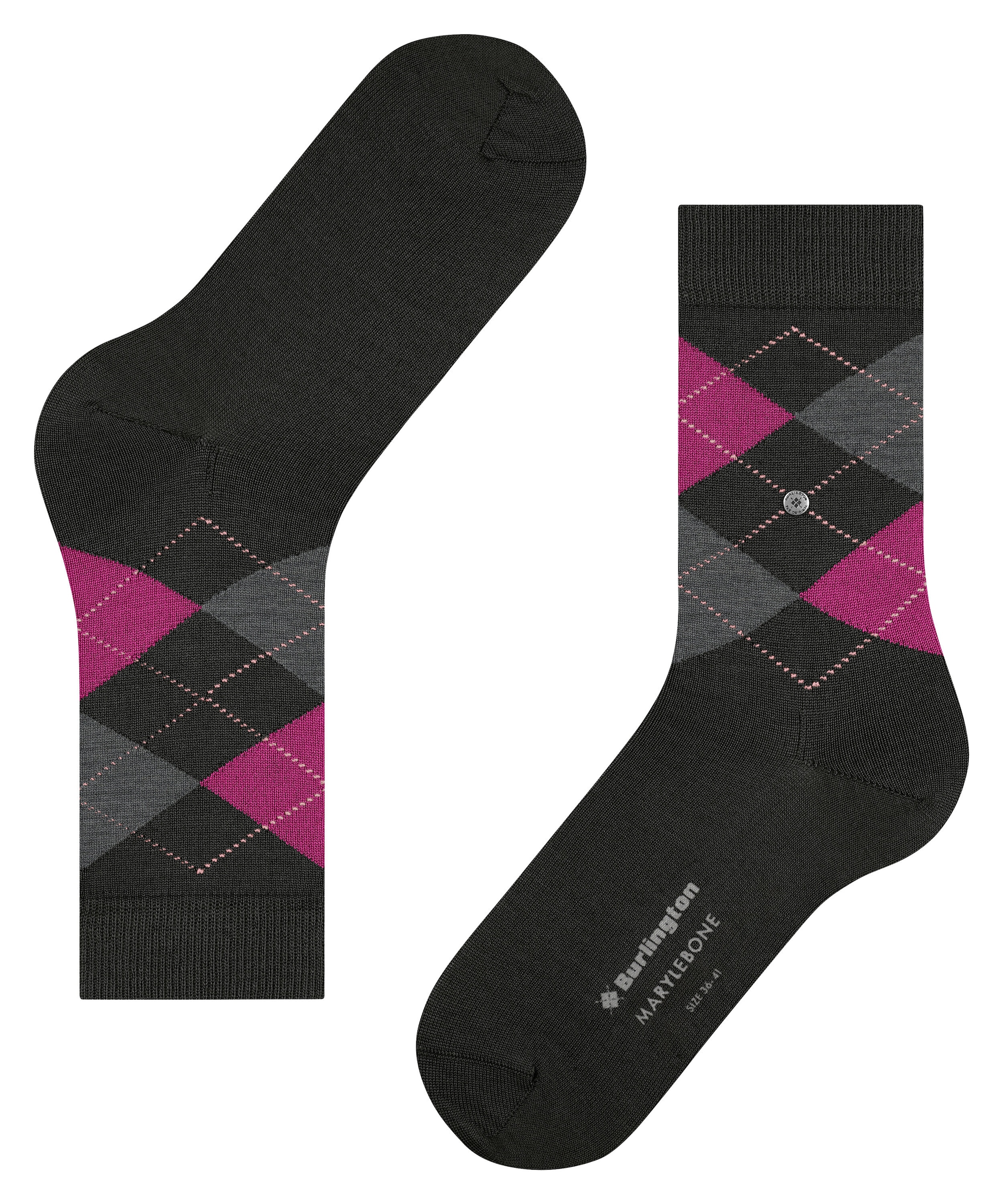 Burlington Socken »Marylebone« Einheitsgröße 36-41, wärmende Wollmischung, Argyle-Muster