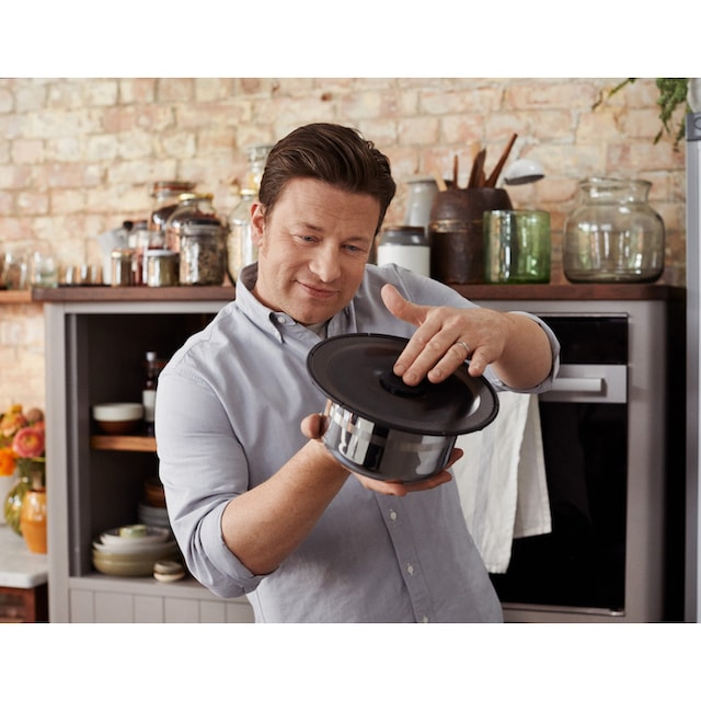 Tefal Pfannen-Set »Ingenio by Jamie Oliver«, Edelstahl, (Set, 5 tlg.),  Edelstahl, Thermo-Spot, abnehmbarer Griff, alle Herdarten, Induktion auf  Rechnung kaufen