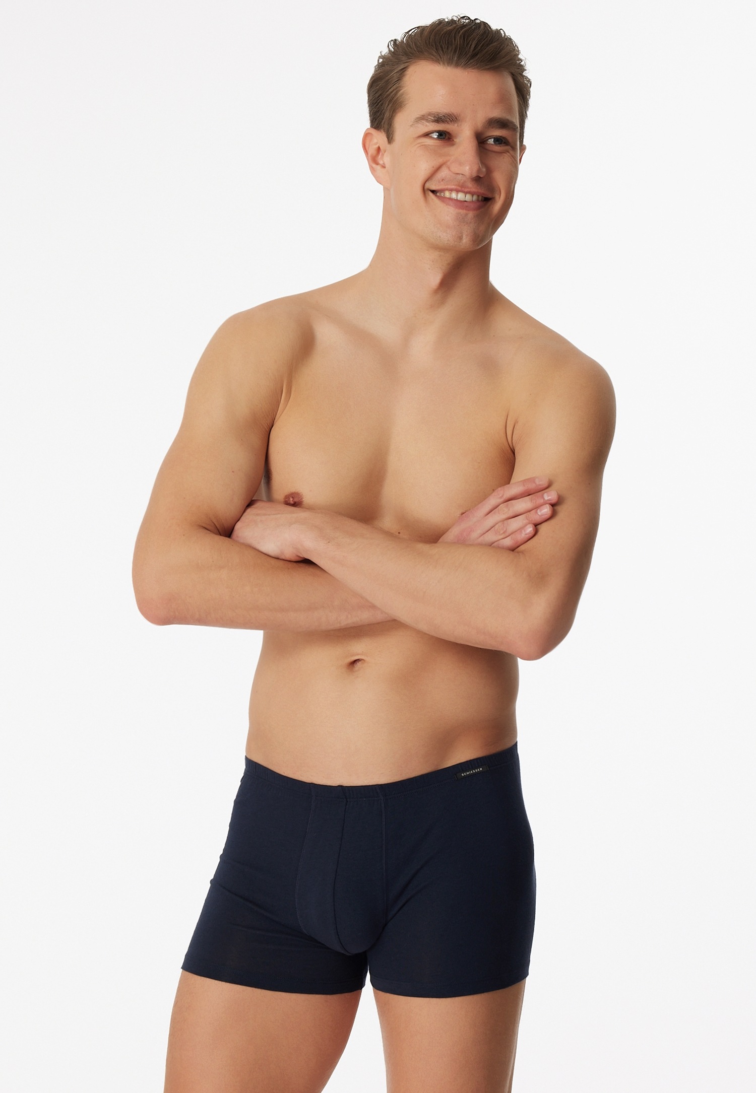 Schiesser Boxershorts »"Essentials"«, (2er-Pack), mit Logobund
