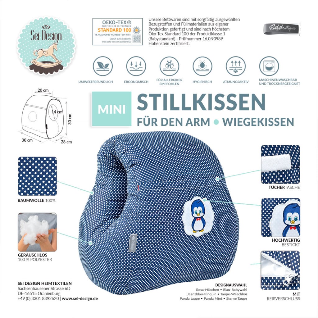 SEI Design Stillkissen »Pinguin«, (1 tlg.)